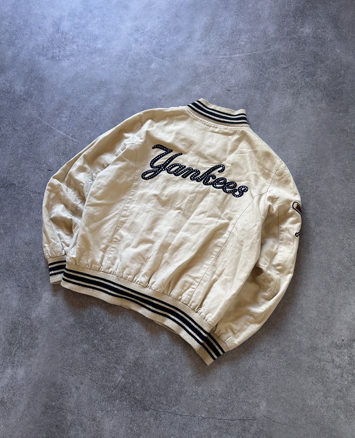 Vintage Vintage Yankees Big logo Bombers jacket y2k Size US M / EU 48-50 / 2 - 2 Thumbnail