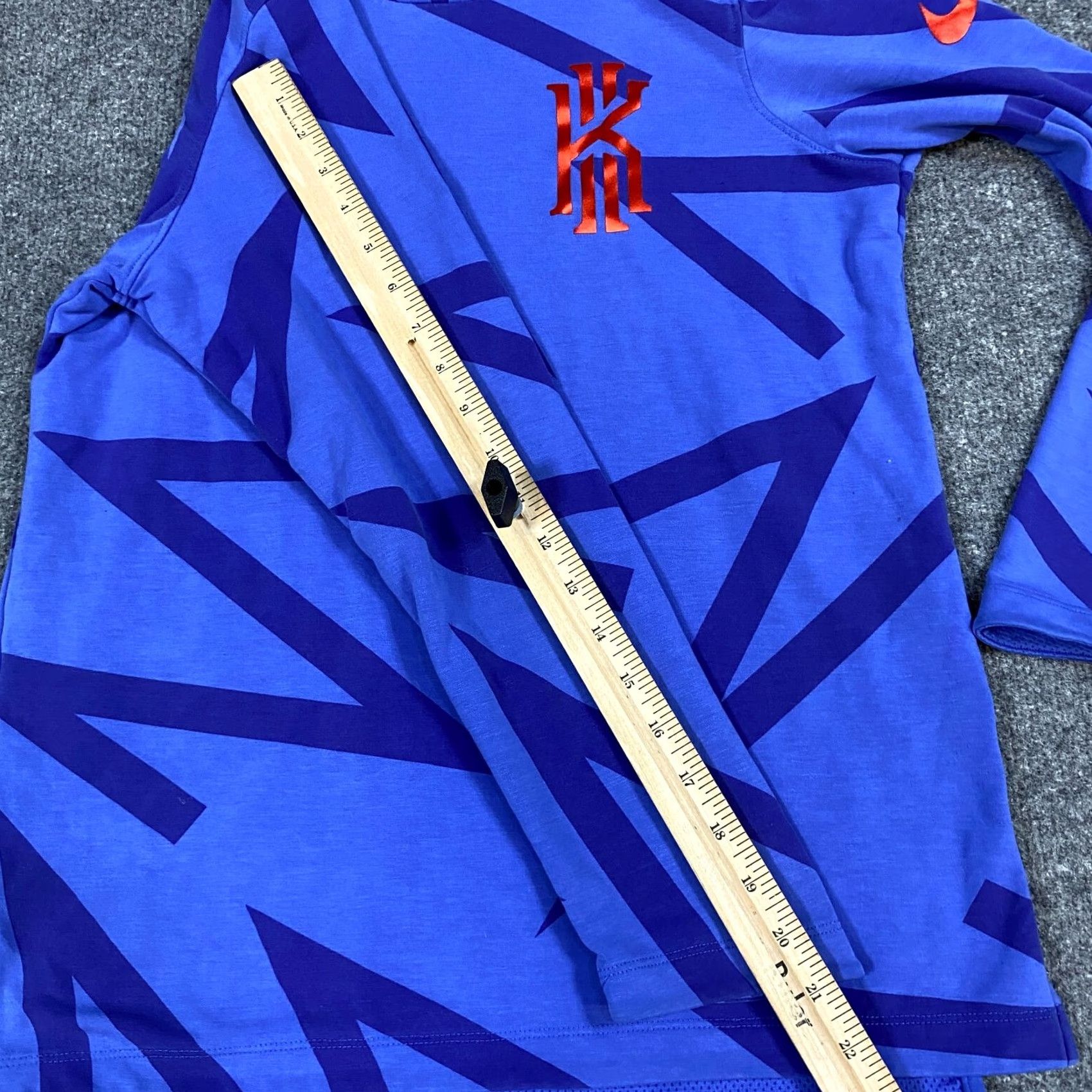 Nike VINTAGE Nike Kyrie Womens Hoodie XL Blue Geometric Pattern Size XL / US 12-14 / IT 48-50 - 5 Thumbnail