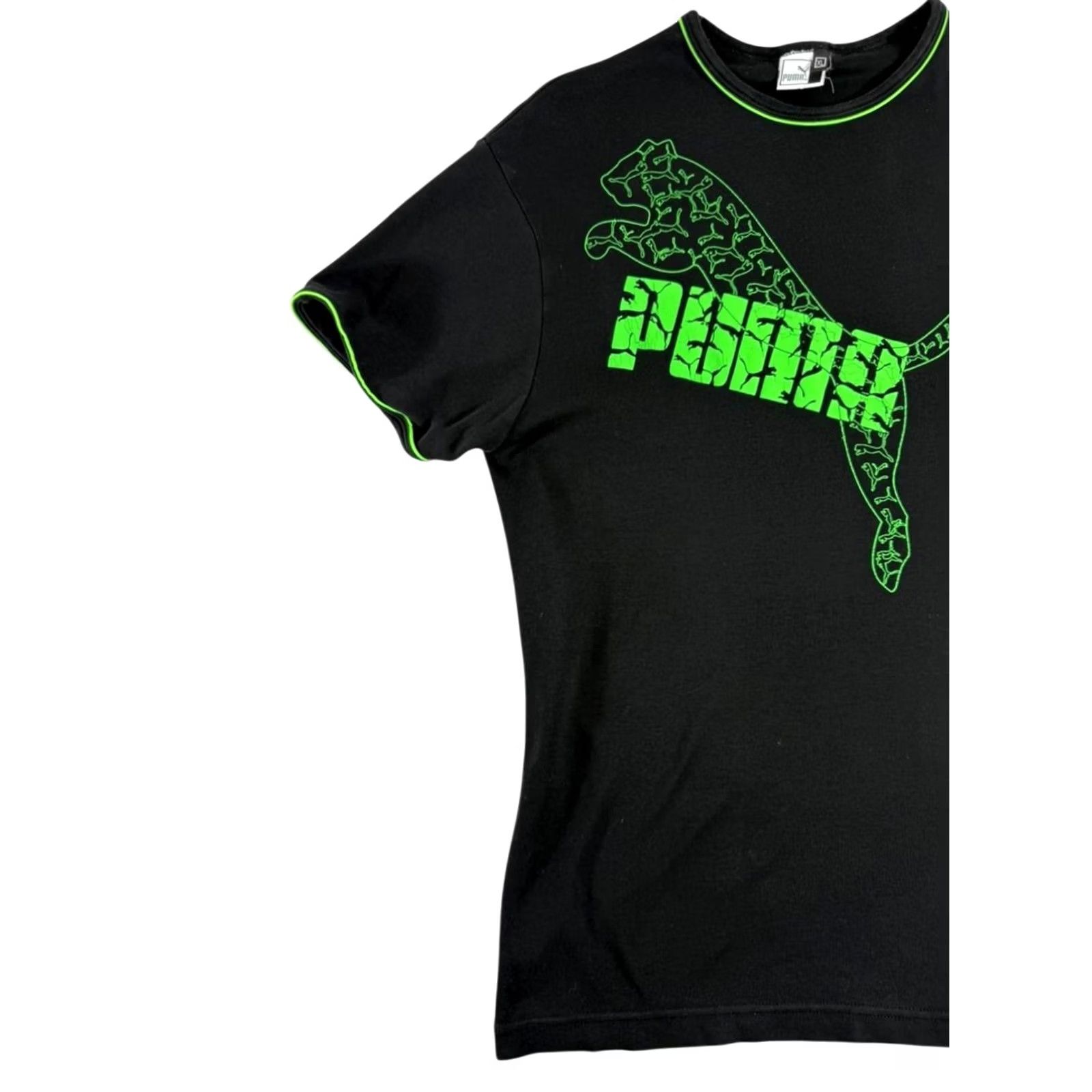 Puma Puma Women’s Black Graphic T-Shirt XL Cotton Crew Neck Size XL / US 12-14 / IT 48-50 - 5 Thumbnail