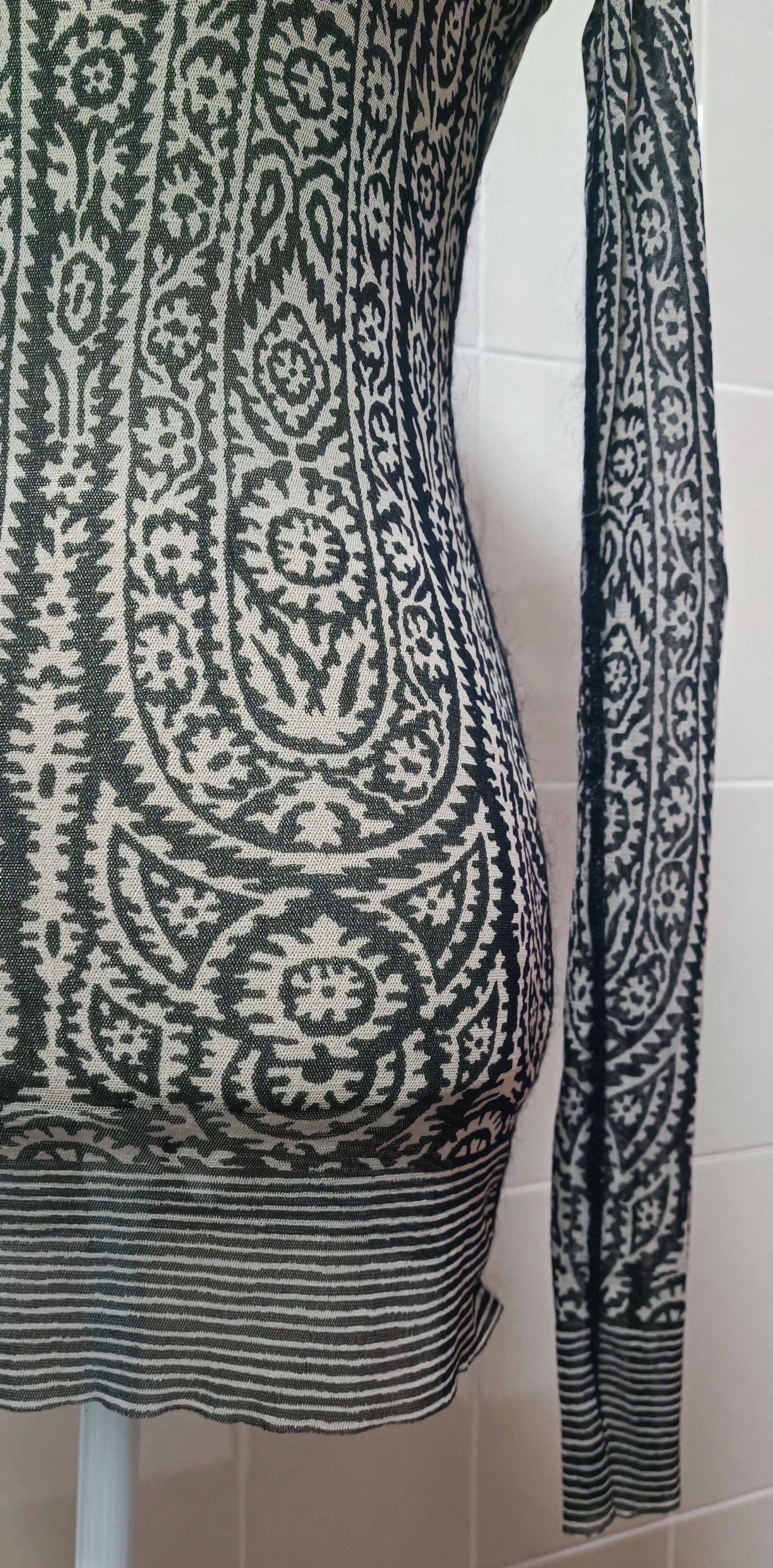 Jean Paul Gaultier 90's - Floral and paisley motifs mesh top Size M / US 6-8 / IT 42-44 - 6 Thumbnail