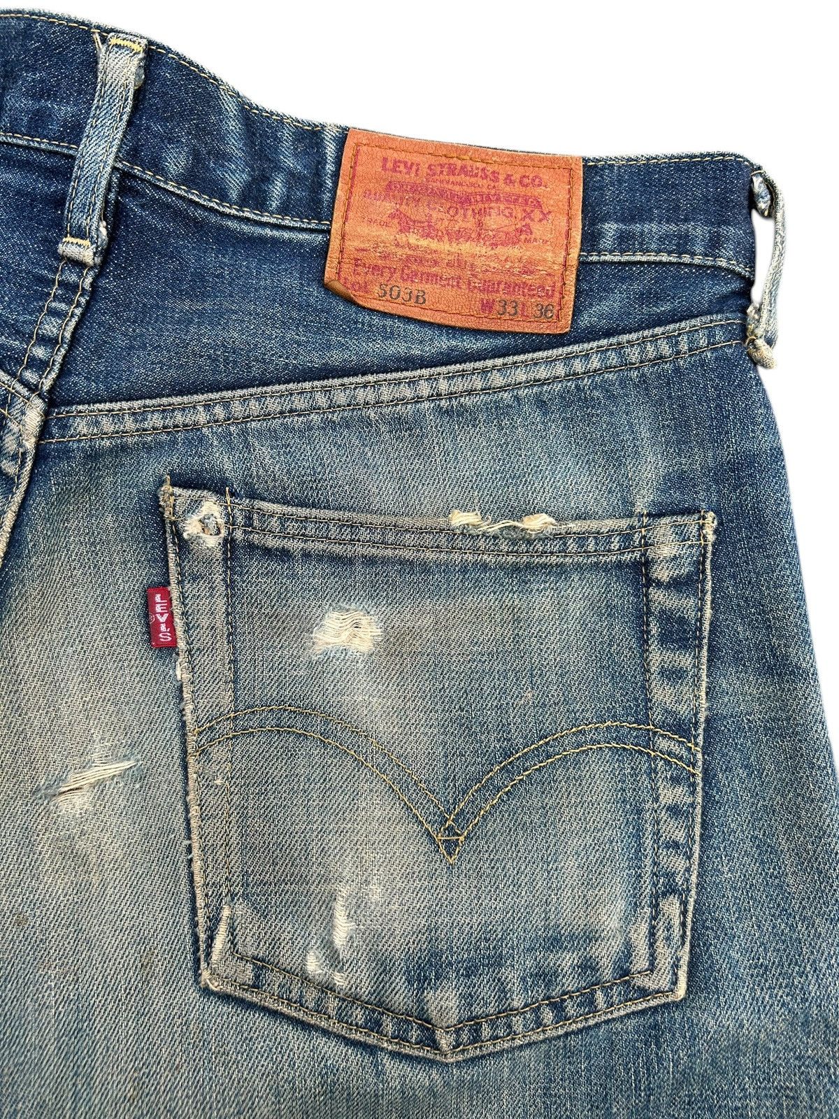 Kapital Thrashed Vintage Levis Big E Selvedge Denim Jeans Size US 33 - 11 Thumbnail