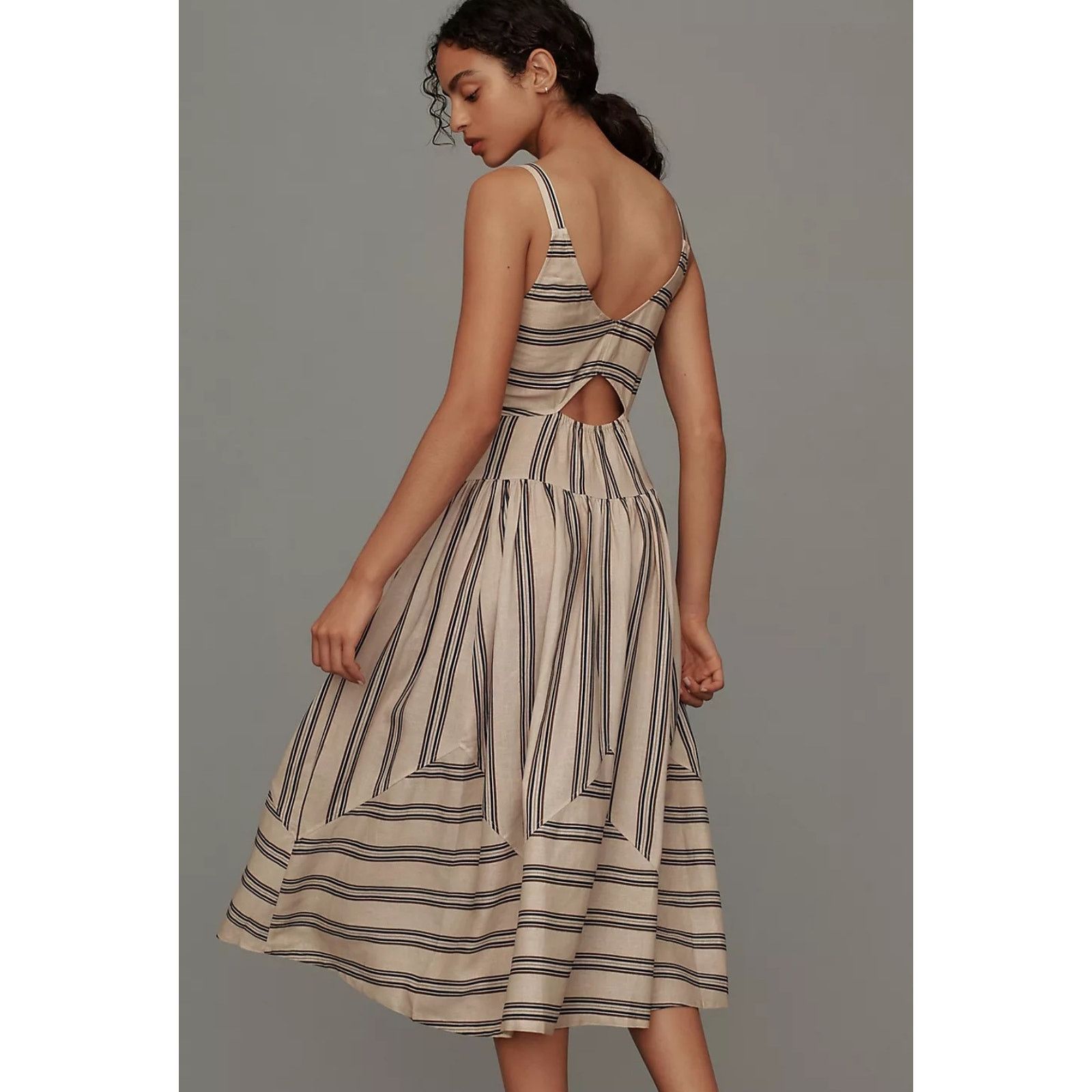 NWT Plenty Tracy Reese Linen Fit & Flare Midi Dress