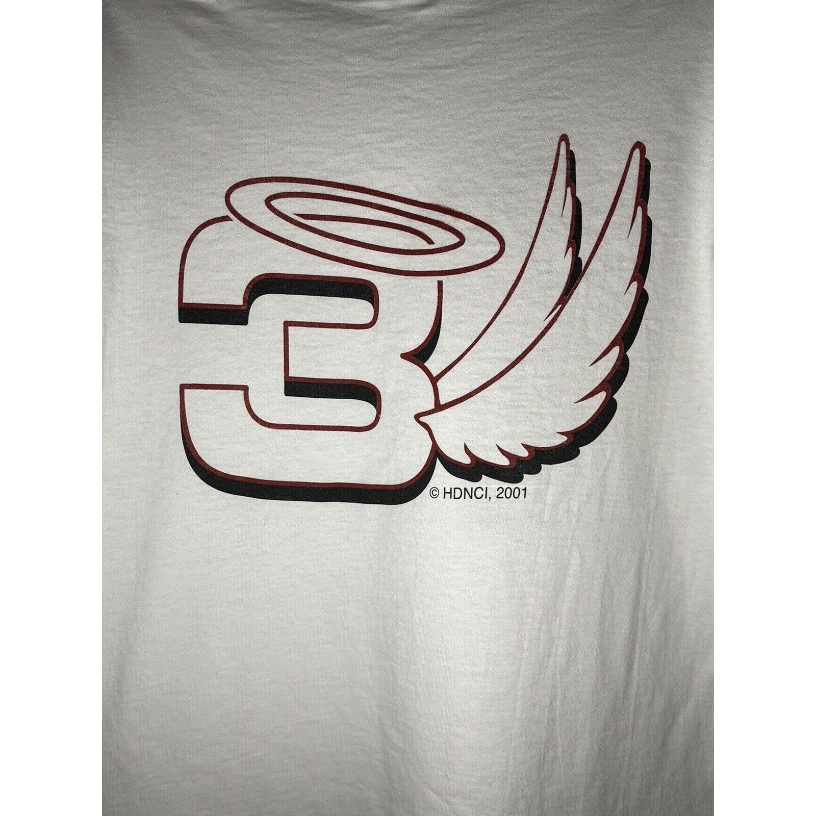 Other Vtg Dale Earnhardt Angel Wings Tee Large White 2001 NASCAR Size US L / EU 52-54 / 3 - 5 Thumbnail