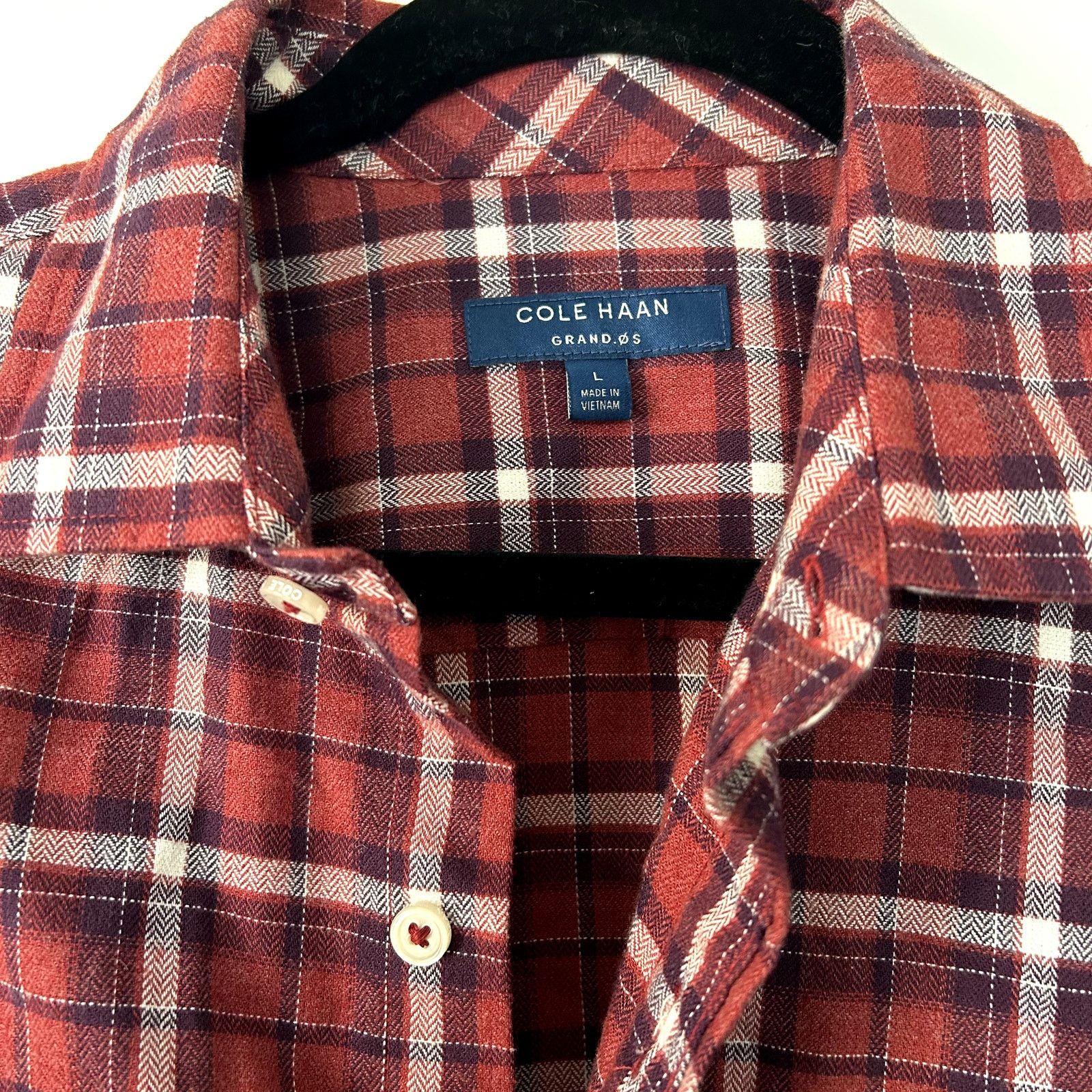 Cole Haan Men's Cole Haan plaid long sleeve classic button down Size US L / EU 52-54 / 3 - 2 Thumbnail