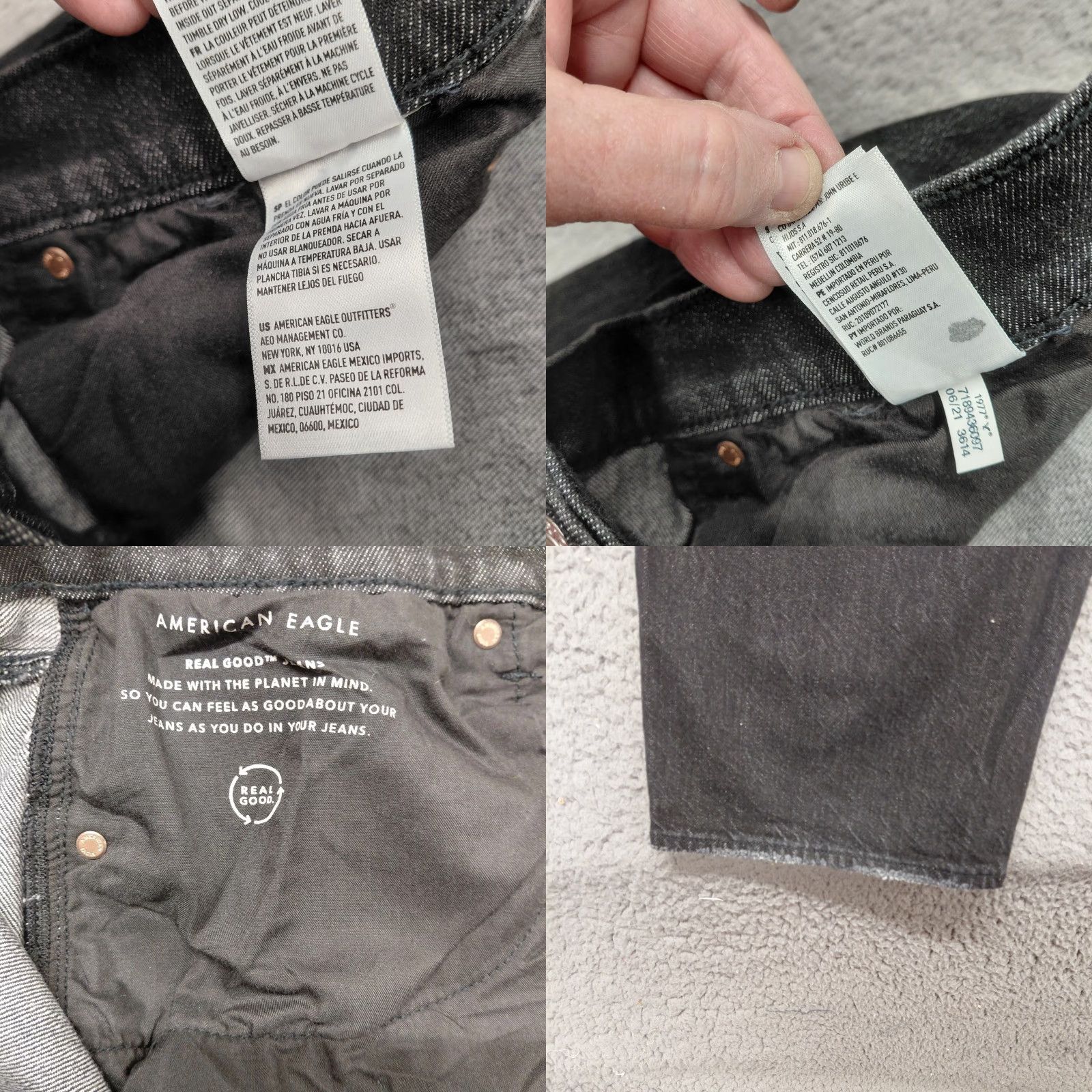 American Eagle Outfitters VINTAGE American Eagle Mom Jeans Women’s Size 20 Black Cotton Blend Stretch High Waist (Regular) Jeans Size 42" / US 20 - 9 Thumbnail
