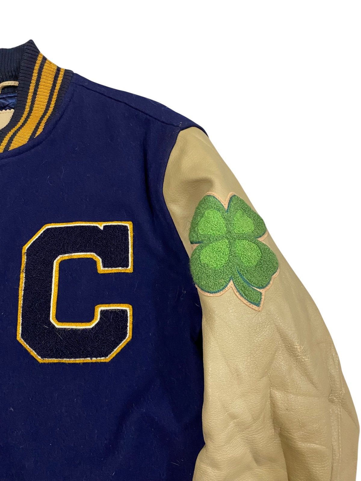 Vintage Vintage Dog House Varsity Jacket Wool & Leather 'Clovers' M Size US M / EU 48-50 / 2 - 6 Thumbnail