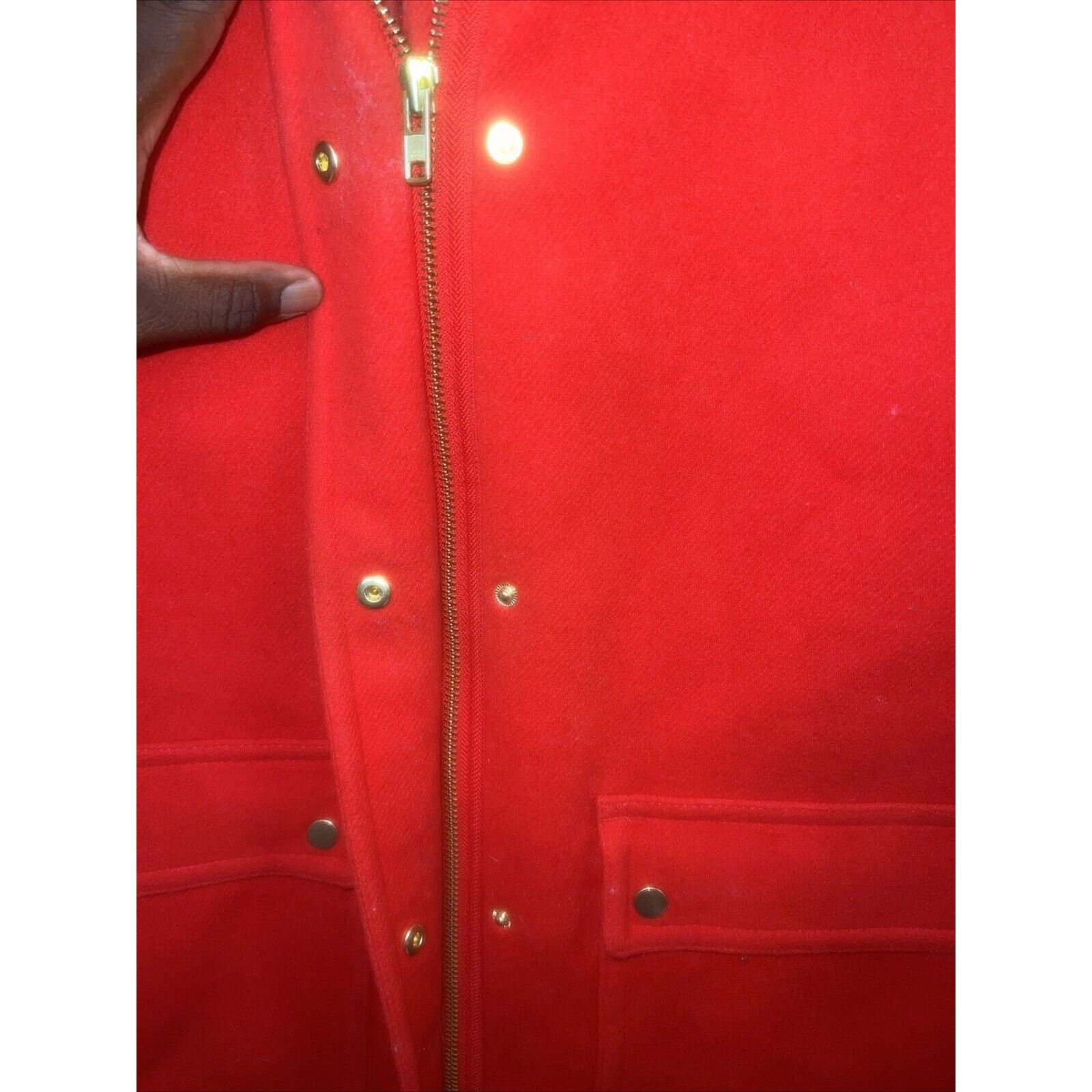 J.Crew J Crew Parka Jacket Coat Red Women’s Size 8 Wool Fur Hood Size M / US 6-8 / IT 42-44 - 3 Thumbnail