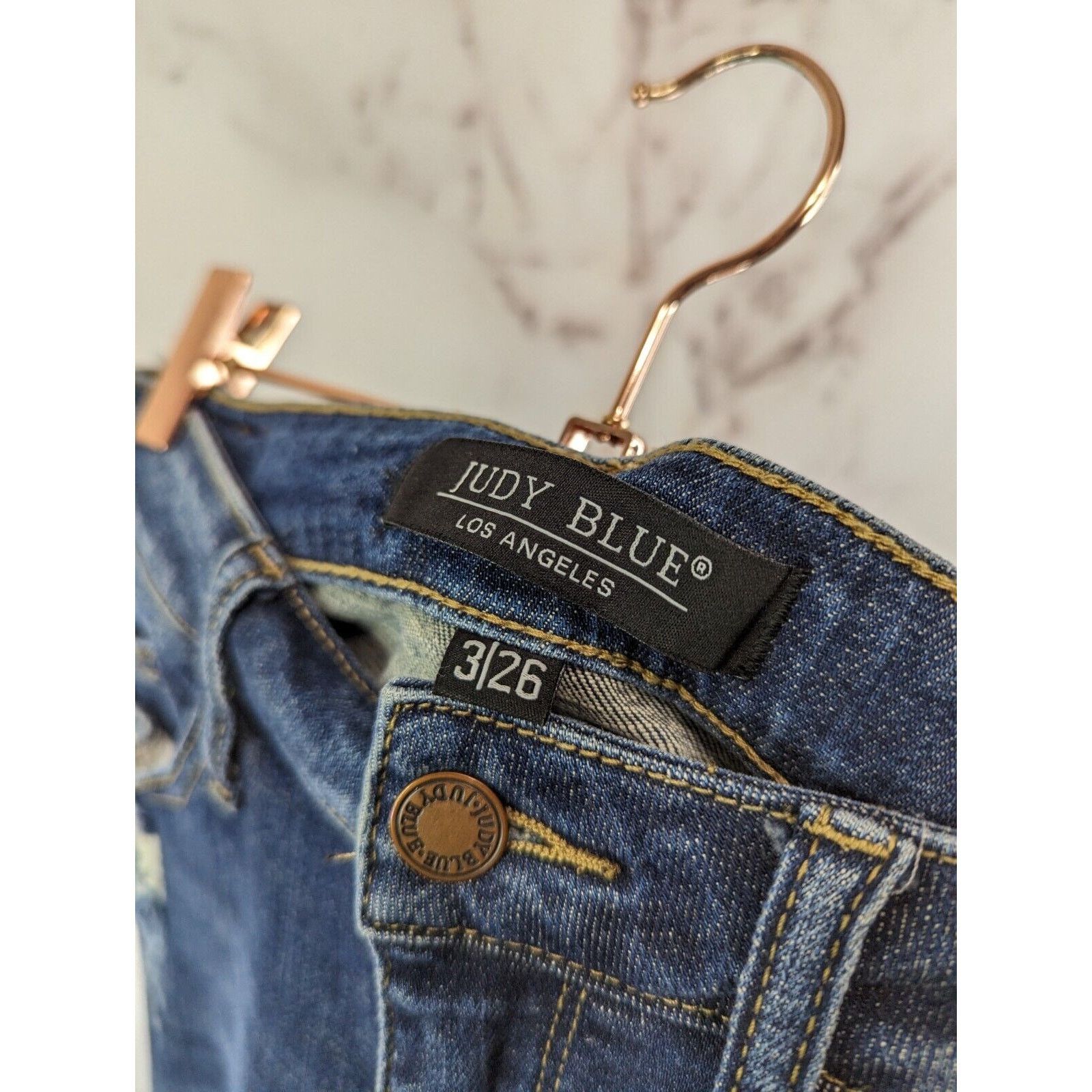 Judy Blue Judy Blue Jean Women 26 3 Crop Flare Denim Distressed High Size 26" / US 2 / IT 38 - 3 Thumbnail