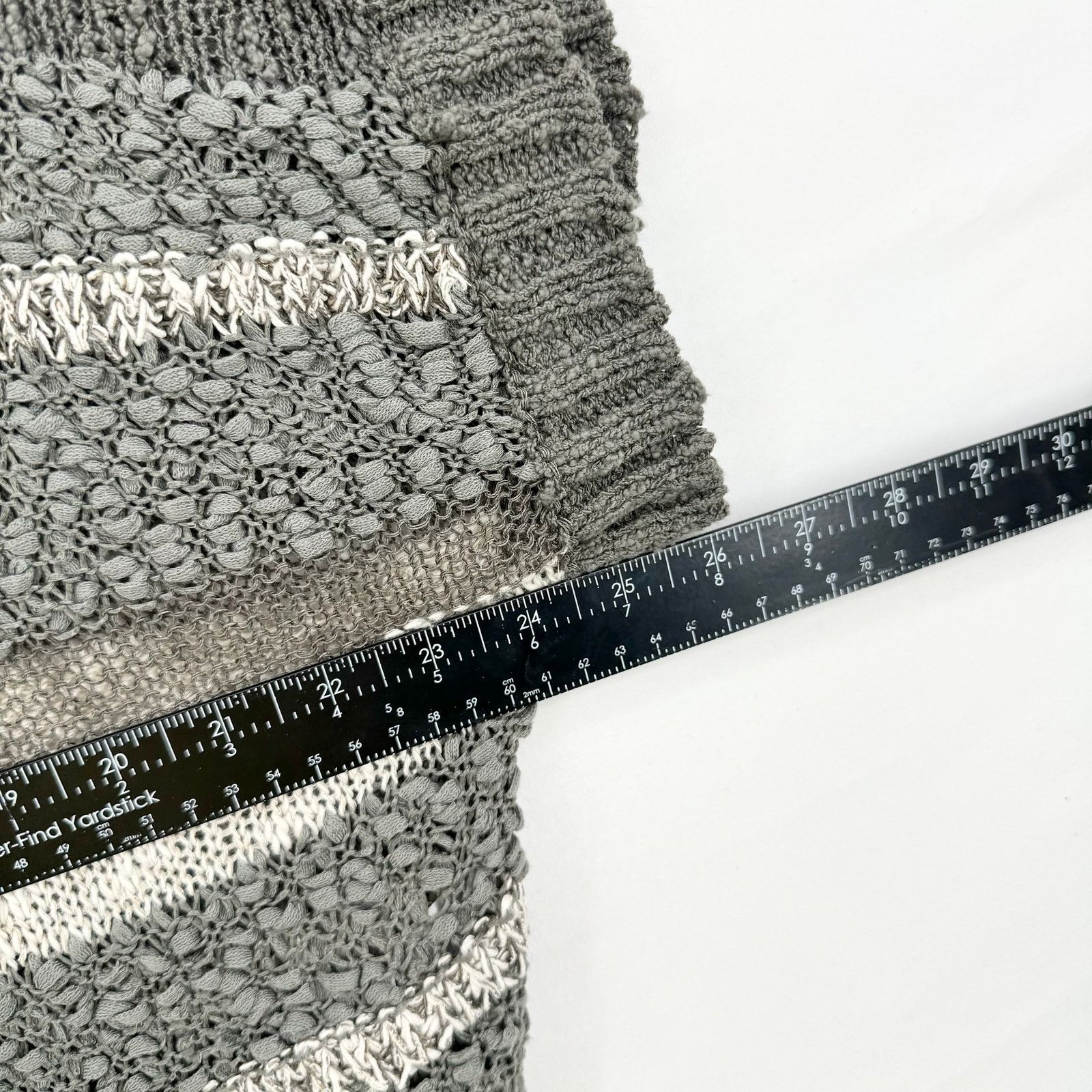 Other Lauren Vidal Grey & Cream Oversized Knit Sweater Top Size M Size M / US 6-8 / IT 42-44 - 4 Thumbnail