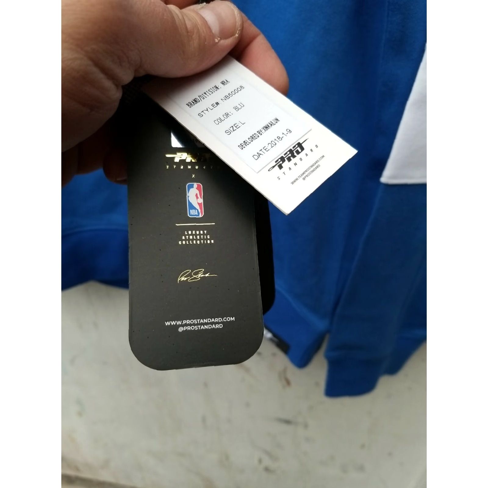 Pro Standard Pro Standard Hoodie Mens L BLUE mixed Golden State NBA 100% Cotton Drawstring Long Sleeve Regular size Blue hoodie Size US L / EU 52-54 / 3 - 2 Thumbnail