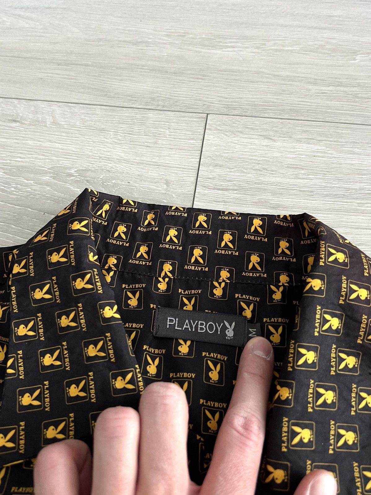 Playboy VTG 90s Playboy Magazine Monogram Logo Button Up Shirt Rare Size US M / EU 48-50 / 2 - 4 Thumbnail