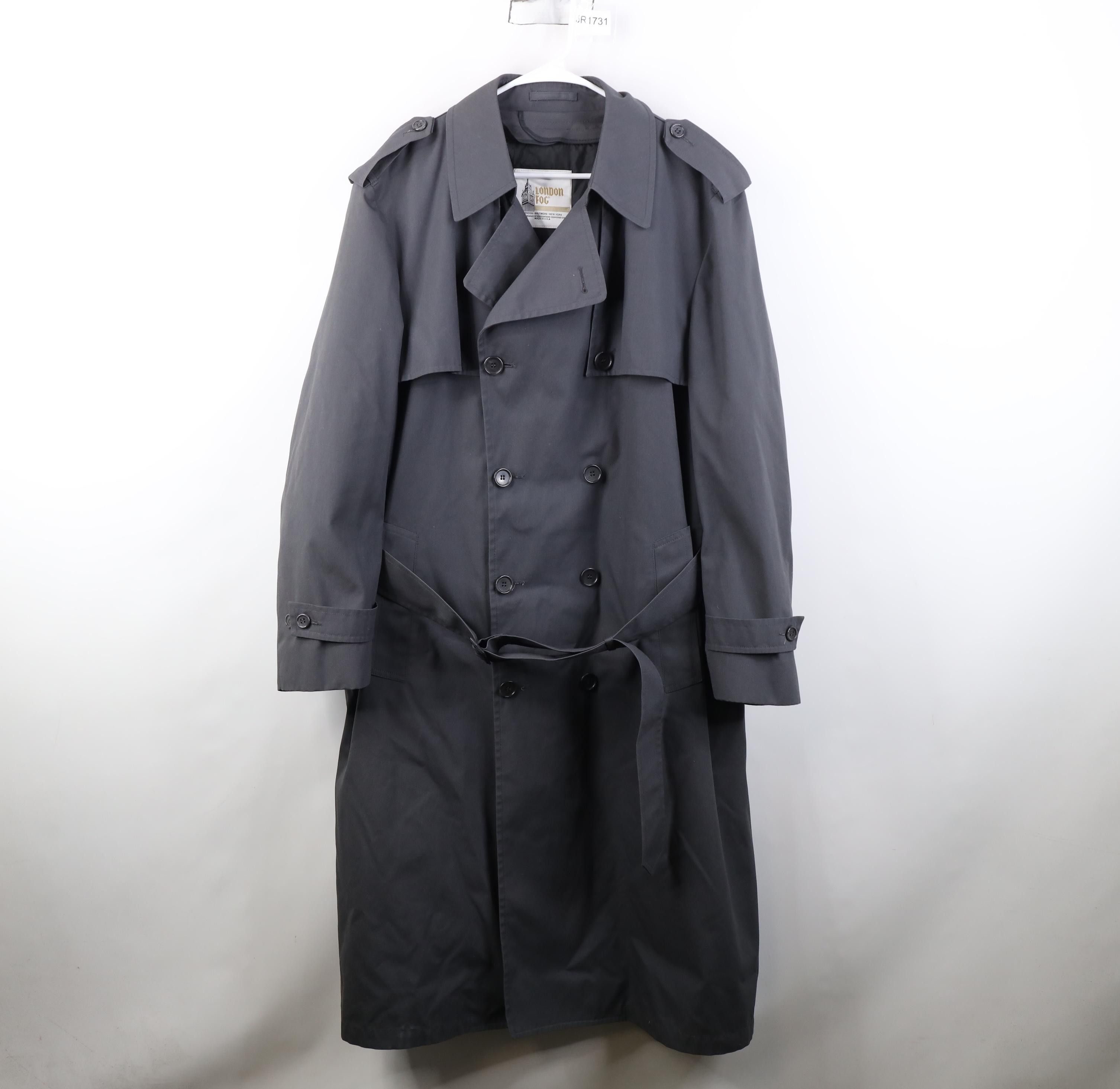 Vintage Vintage 70s Streetwear Double Breasted Trench Coat Gray USA Size US XXL / EU 58 / 5 - 1 Thumbnail