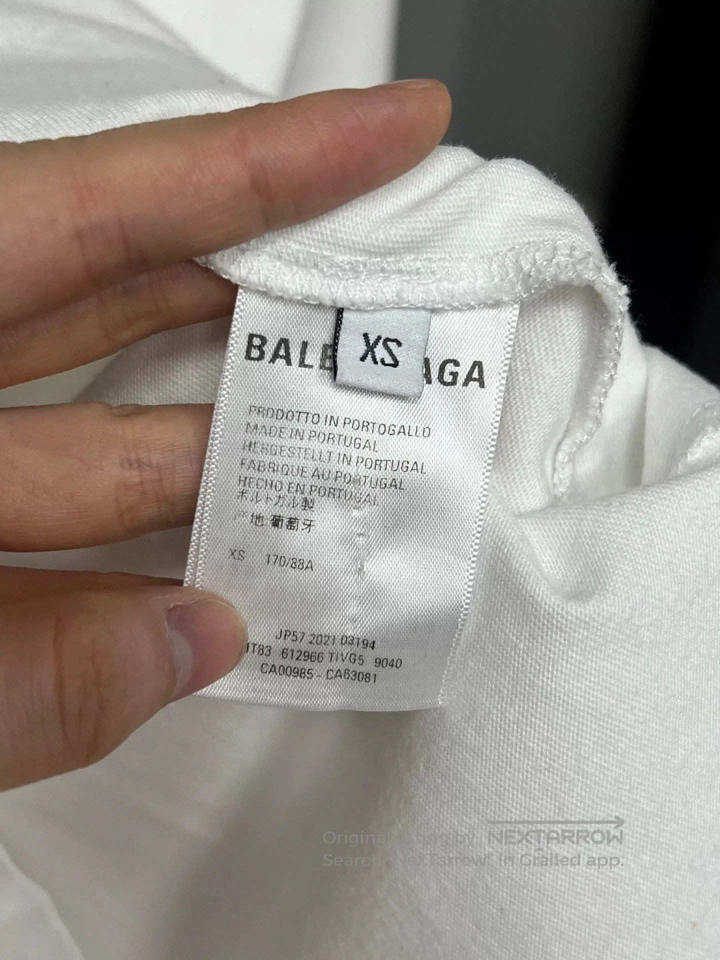 Balenciaga white balenciaga logo short sleeve t-shirt. Size US XS / EU 42 / 0 - 3 Thumbnail