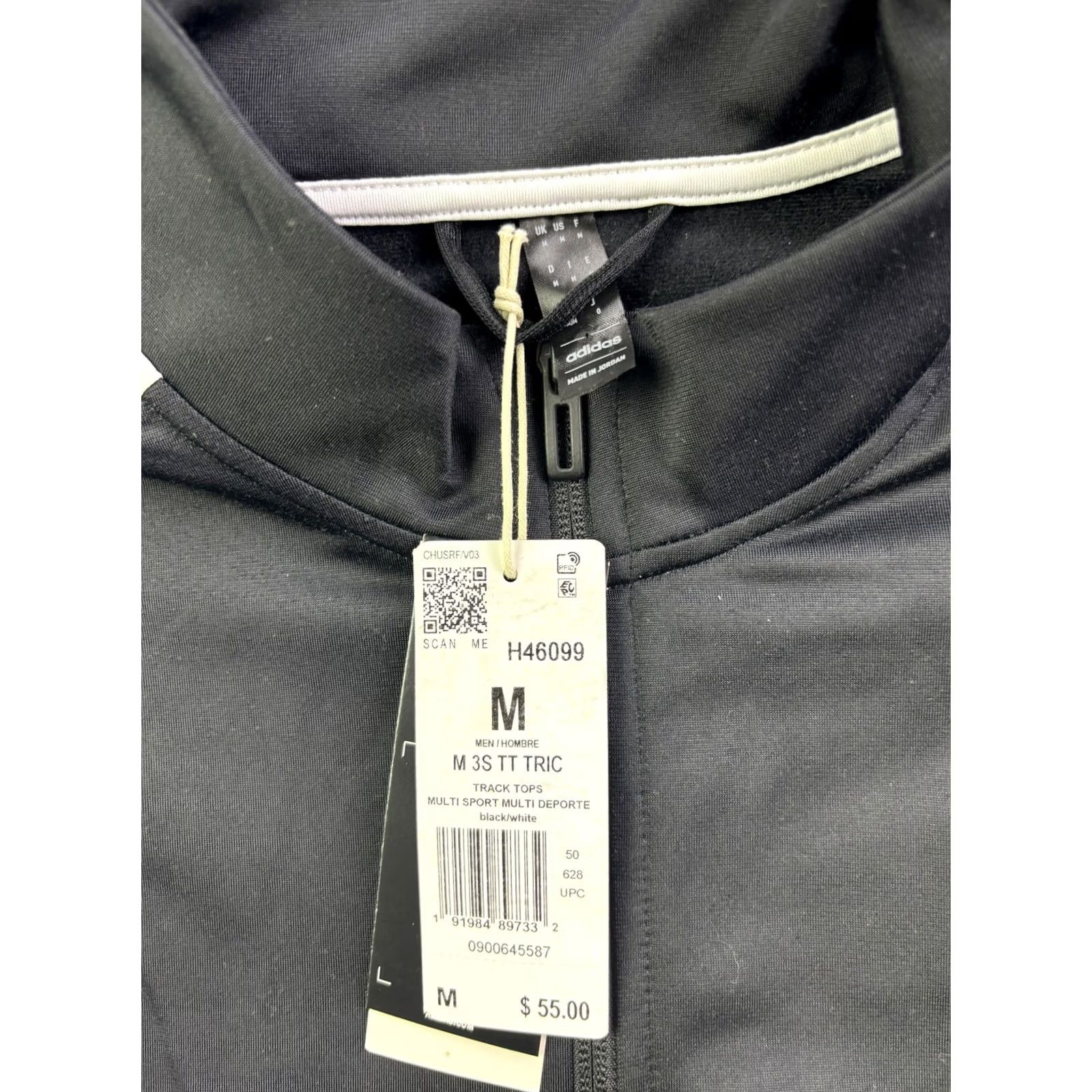 Adidas Adidas Jacket Mens M Black 3 Stripe Track Full Zip Pockets Lightweight Casual Size US M / EU 48-50 / 2 - 2 Thumbnail