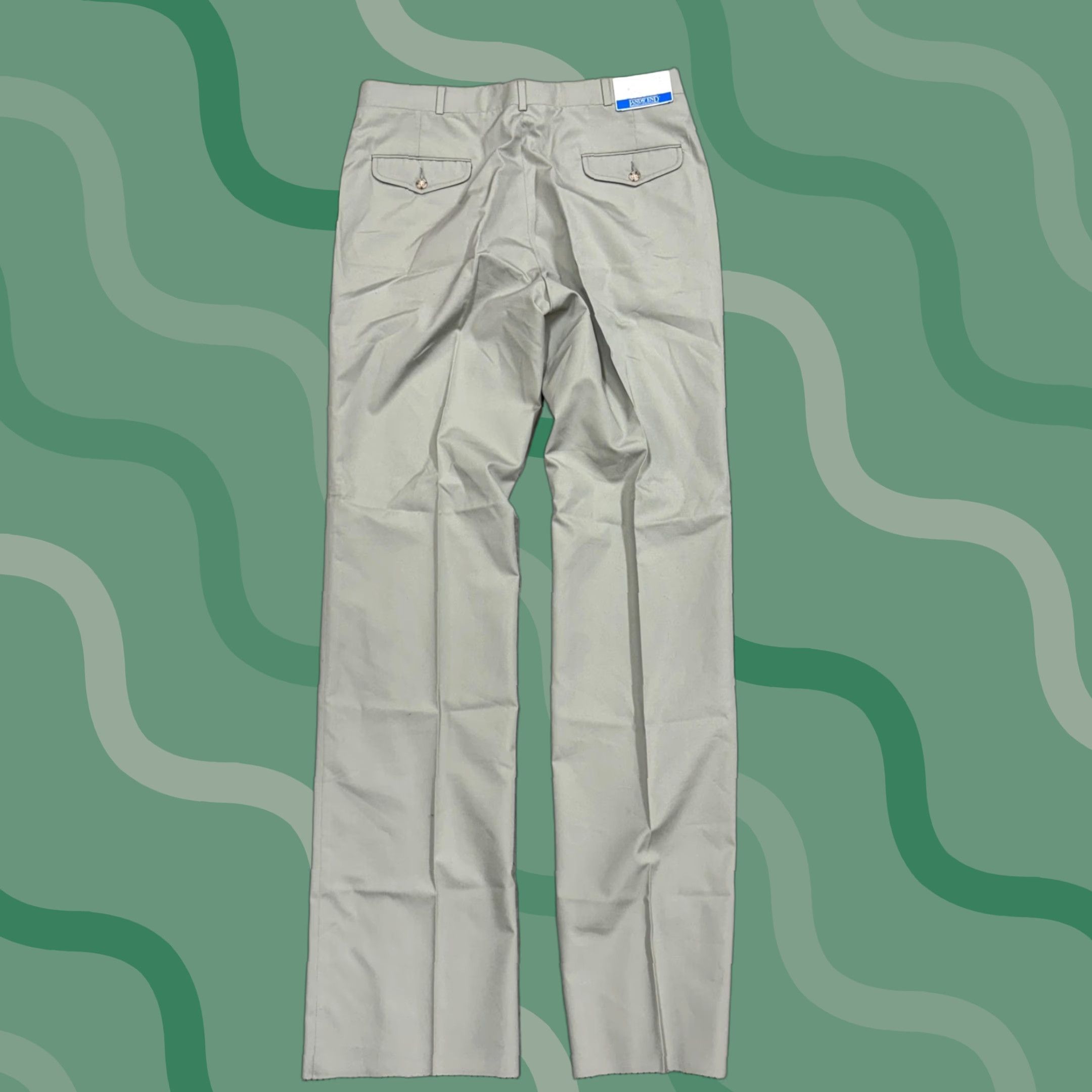 Lands' End VINTAGE Lands' End Pants Mens 36x34 Gray Chino Flat Front 34 Inseam Polyester Cotton Pockets Business Casual Flat Front Zip 36 Mens Gray Pants Size US 36 / EU 52 - 1 Thumbnail