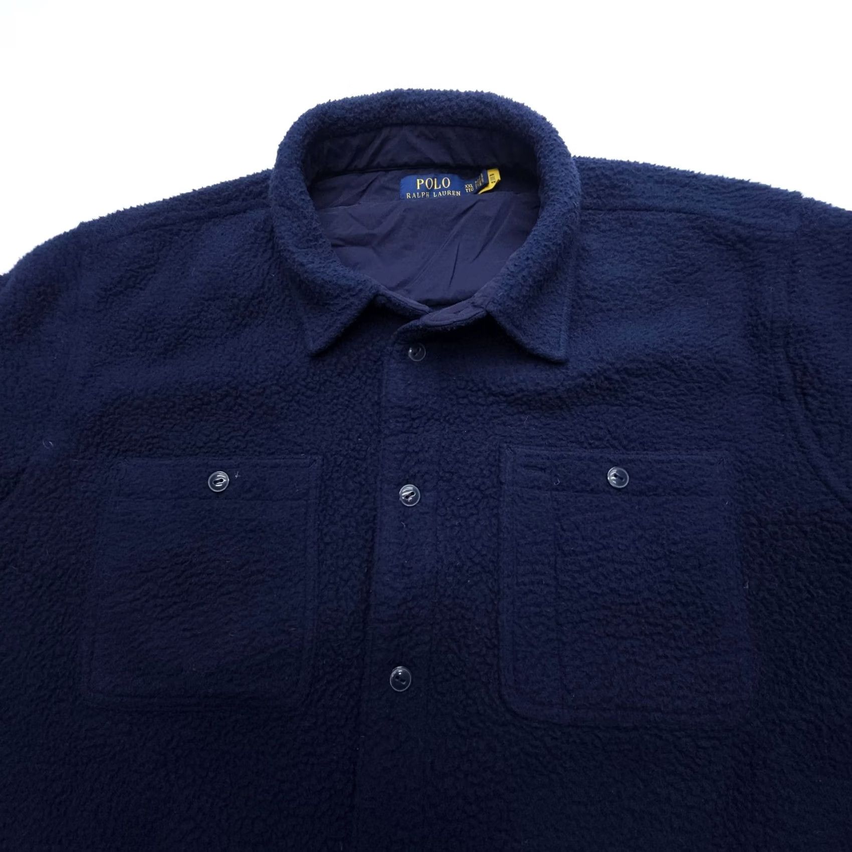 Polo Ralph Lauren Polo Ralph Lauren Brushed Fleece Shirt Jacket Mens 2XL Navy Sherpa Shacket RL Shirt Jacket 2XL Navy Mens Size US XXL / EU 58 / 5 - 3 Thumbnail