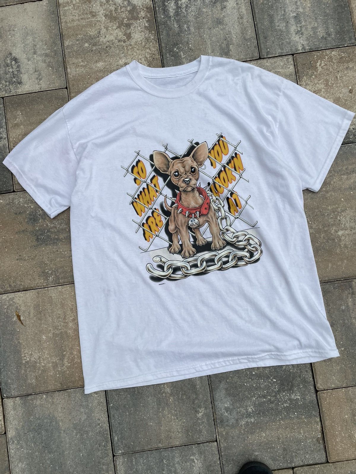 Vintage y2k 90s chihuahua funny shirt dog xl Size US XL / EU 56 / 4 - 1 Thumbnail