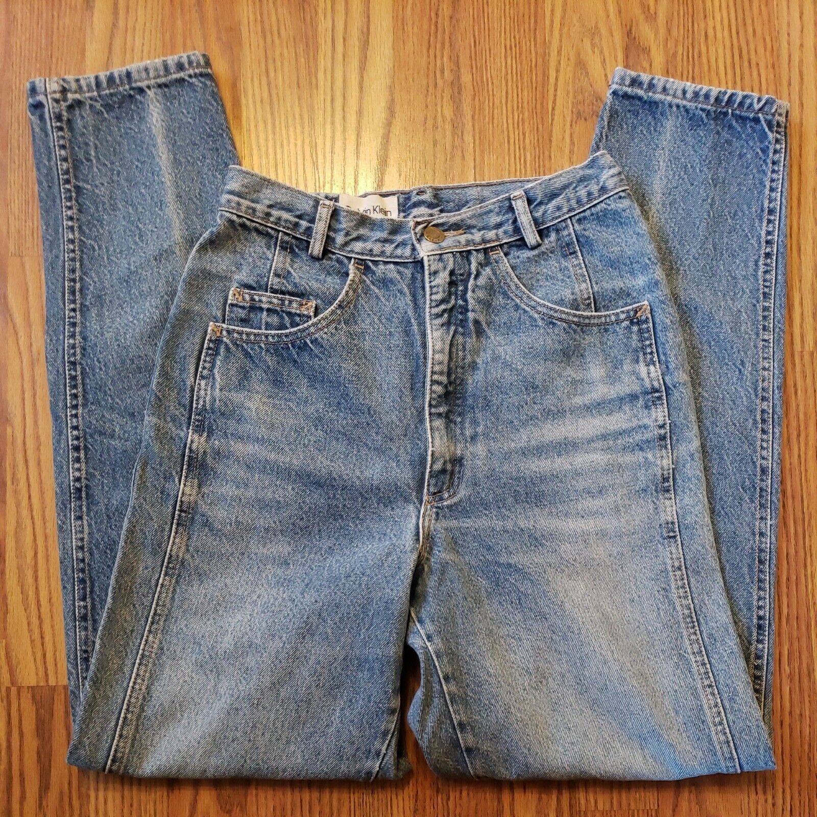 Calvin Klein Calvin Klein High Rise Jeans Womens 4 Stonewash Blue Vintage Size 27" / US 4 / IT 40 - 10 Thumbnail
