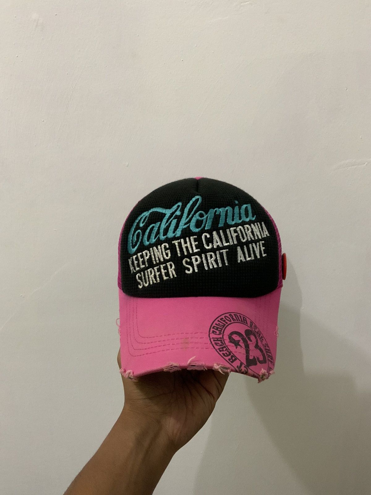 If Six Was Nine California Real Surf Distressed Style Trucker Hat Size ONE SIZE - 5 Thumbnail