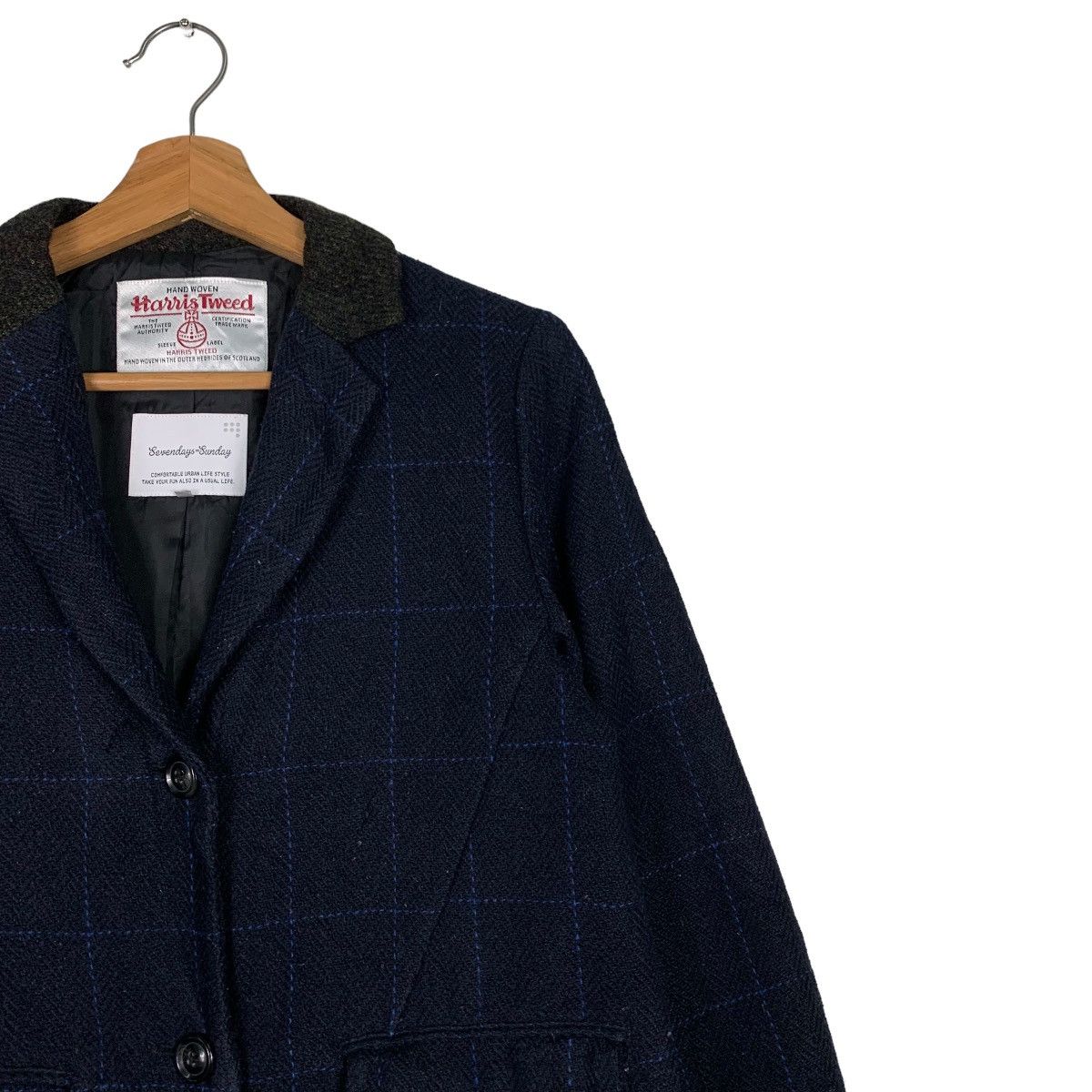 Harris Tweed SEVENDAYS-SUNDAY HARRIS TWEED CHECKED COAT #0197-C10 Size US M / EU 48-50 / 2 - 6 Thumbnail