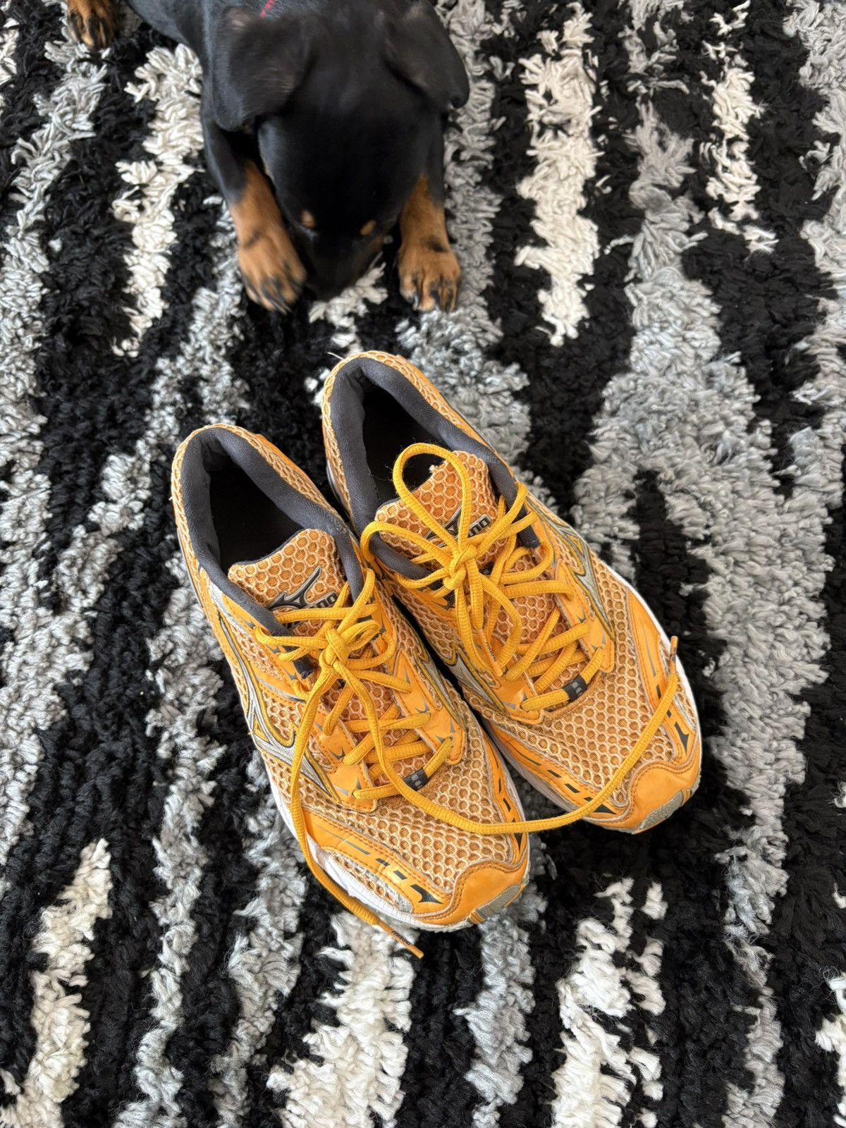 Mizuno Orange mizuno wave sneakers gorpcore vibe japanese brand Size US 8.5 / IT 38.5 - 7 Thumbnail