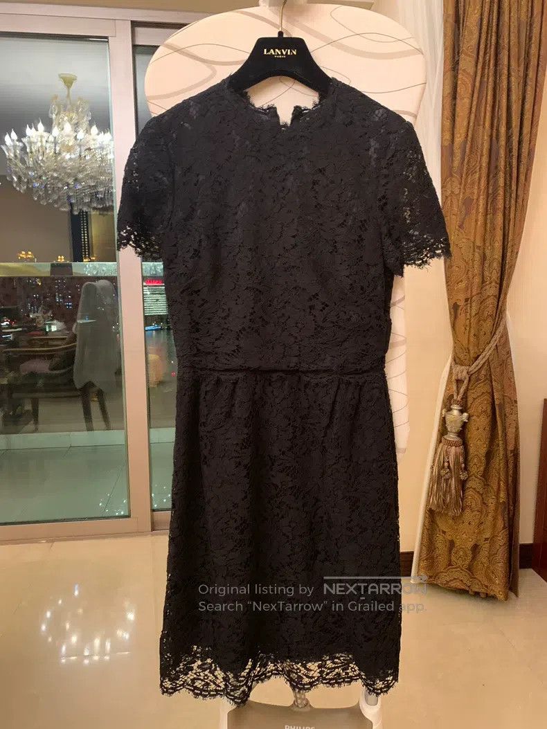 Valentino Valentino Classic lace black short sleeve dress Size S / US 4 / IT 40 - 2 Thumbnail