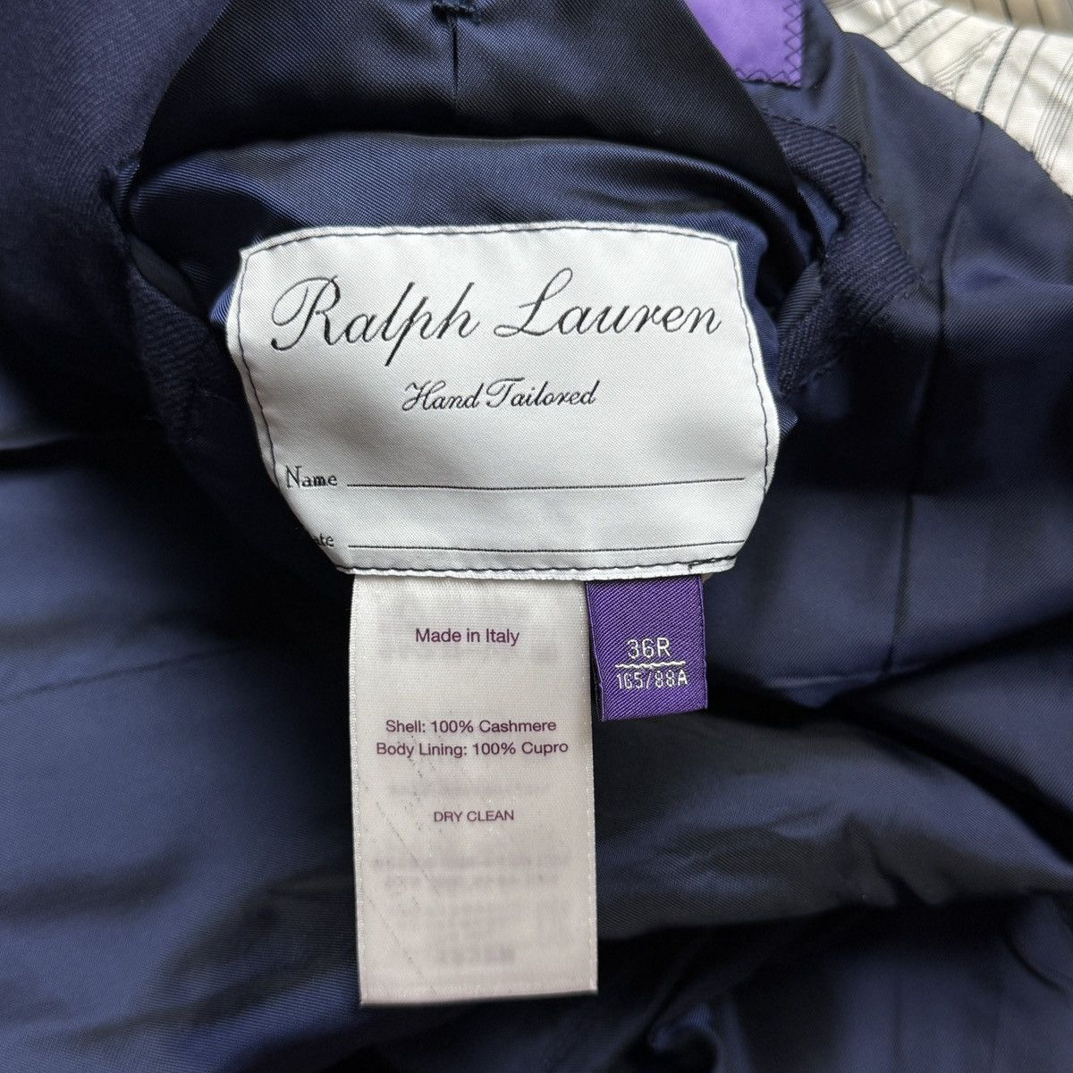 Ralph Lauren Purple Label Ralph Lauren - Purple Label Hand Tailored Cashmere Blazer Size 36R - 11 Thumbnail