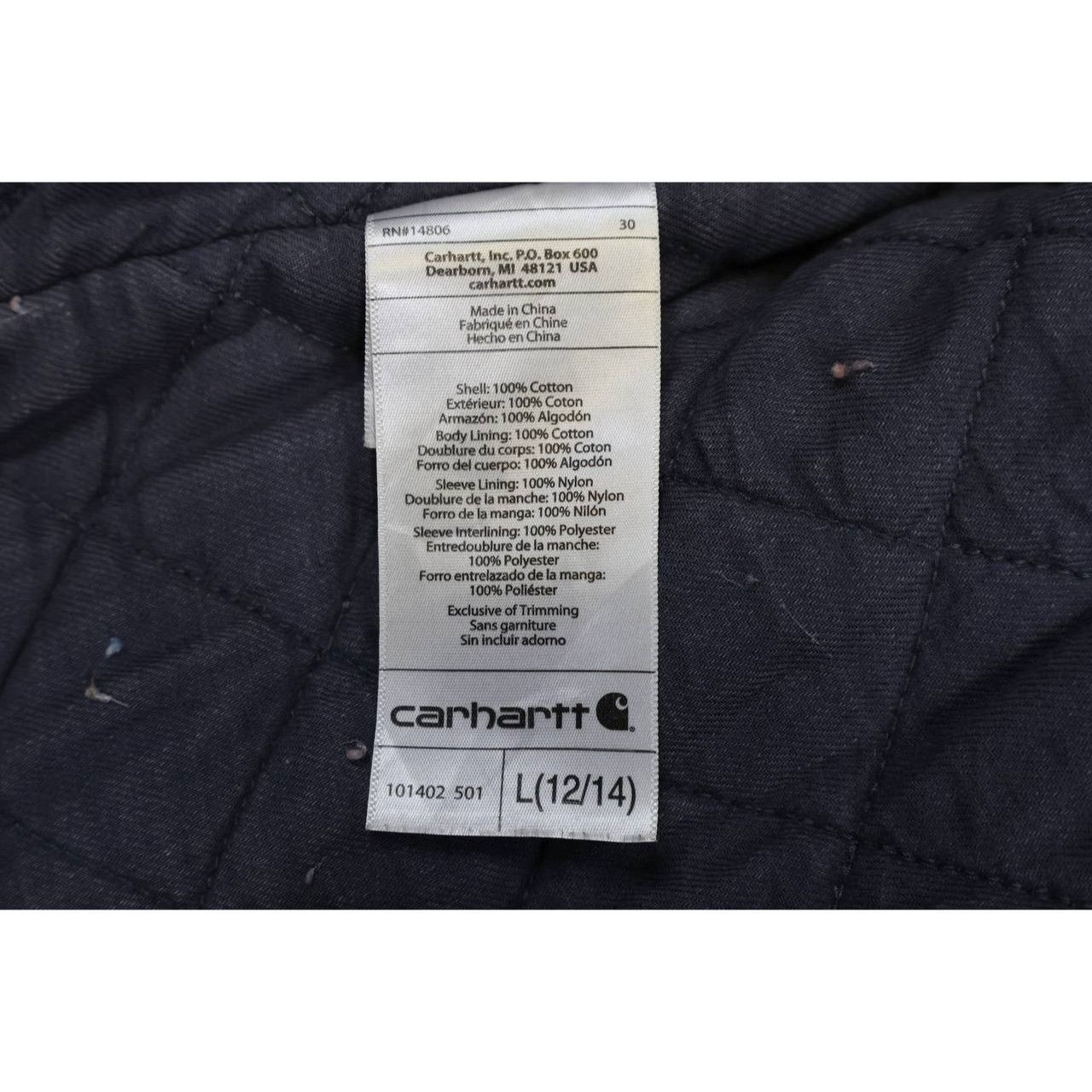 Carhartt Carhartt 101402 Youth L (12/14) Canvas Lined Jacket Wine Size US L / EU 52-54 / 3 - 11 Thumbnail