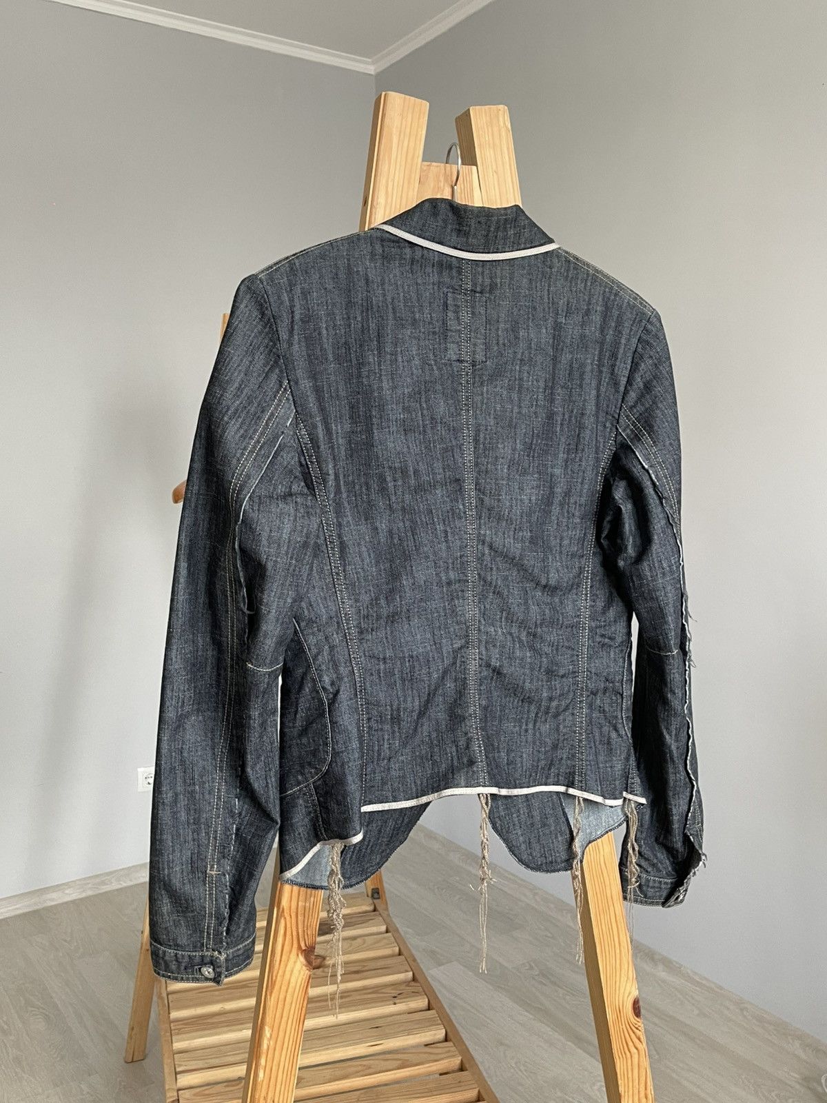 Marithe + Francois Girbaud Marithe Francois Girbaud Avant Garde Denim Blazer Jacket Size M / US 6-8 / IT 42-44 - 9 Thumbnail