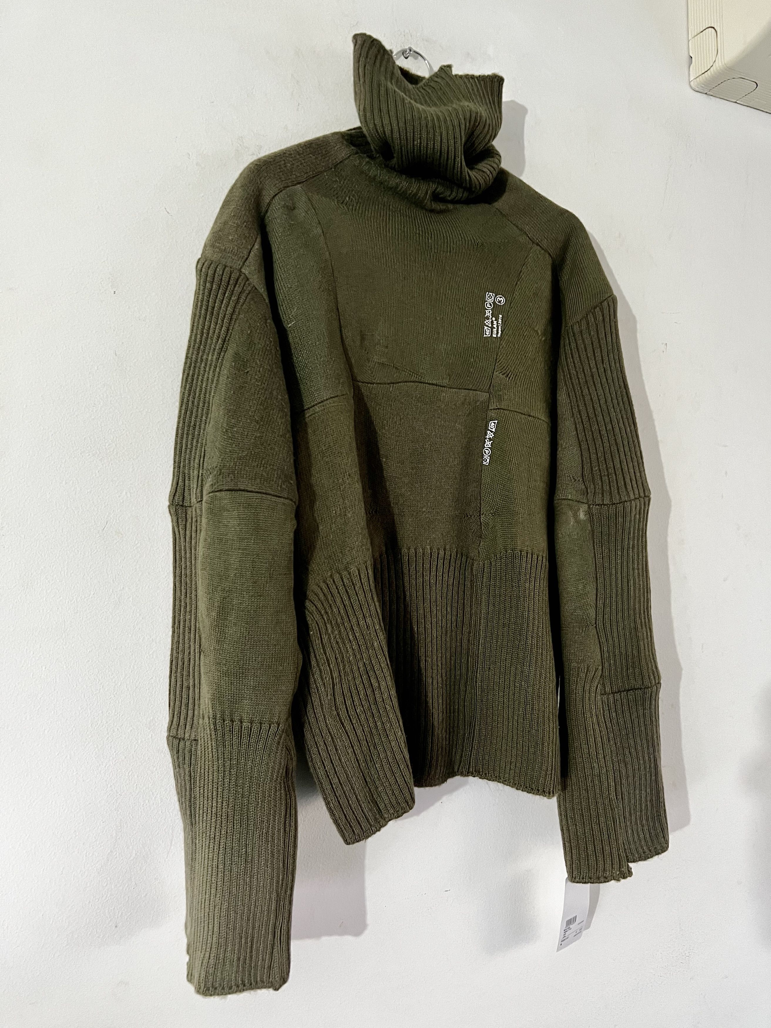 Balenciaga Upcycled Socks Wool-Blend Turtleneck Sweater Size US M / EU 48-50 / 2 - 2 Thumbnail
