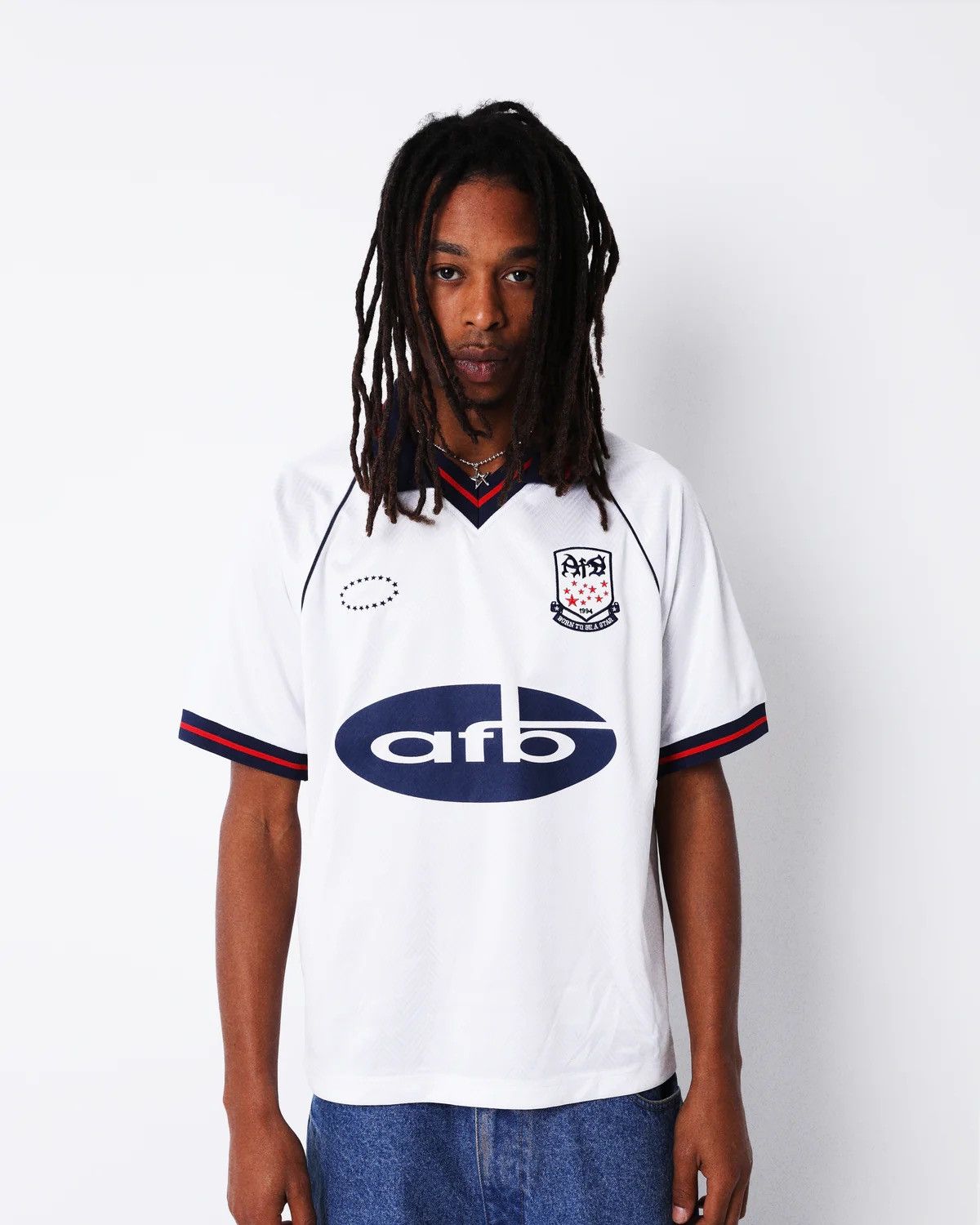 image of Afbafbafb Emblem Afb Game Shirts in White, Men's (Size Medium)