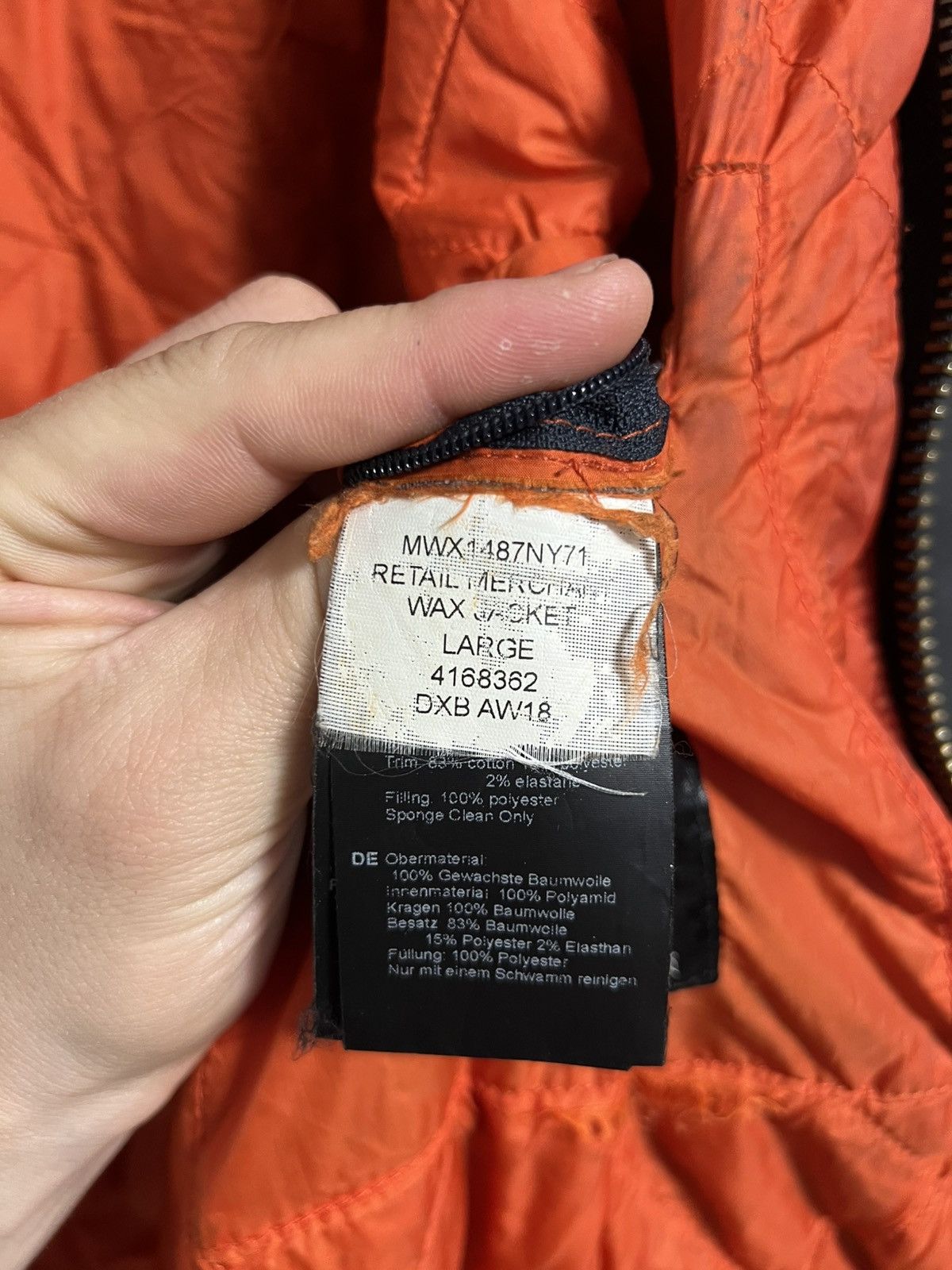 Barbour Barbour International Wax Cotton Bomber Jacket Lining Men L Size US L / EU 52-54 / 3 - 18 Thumbnail