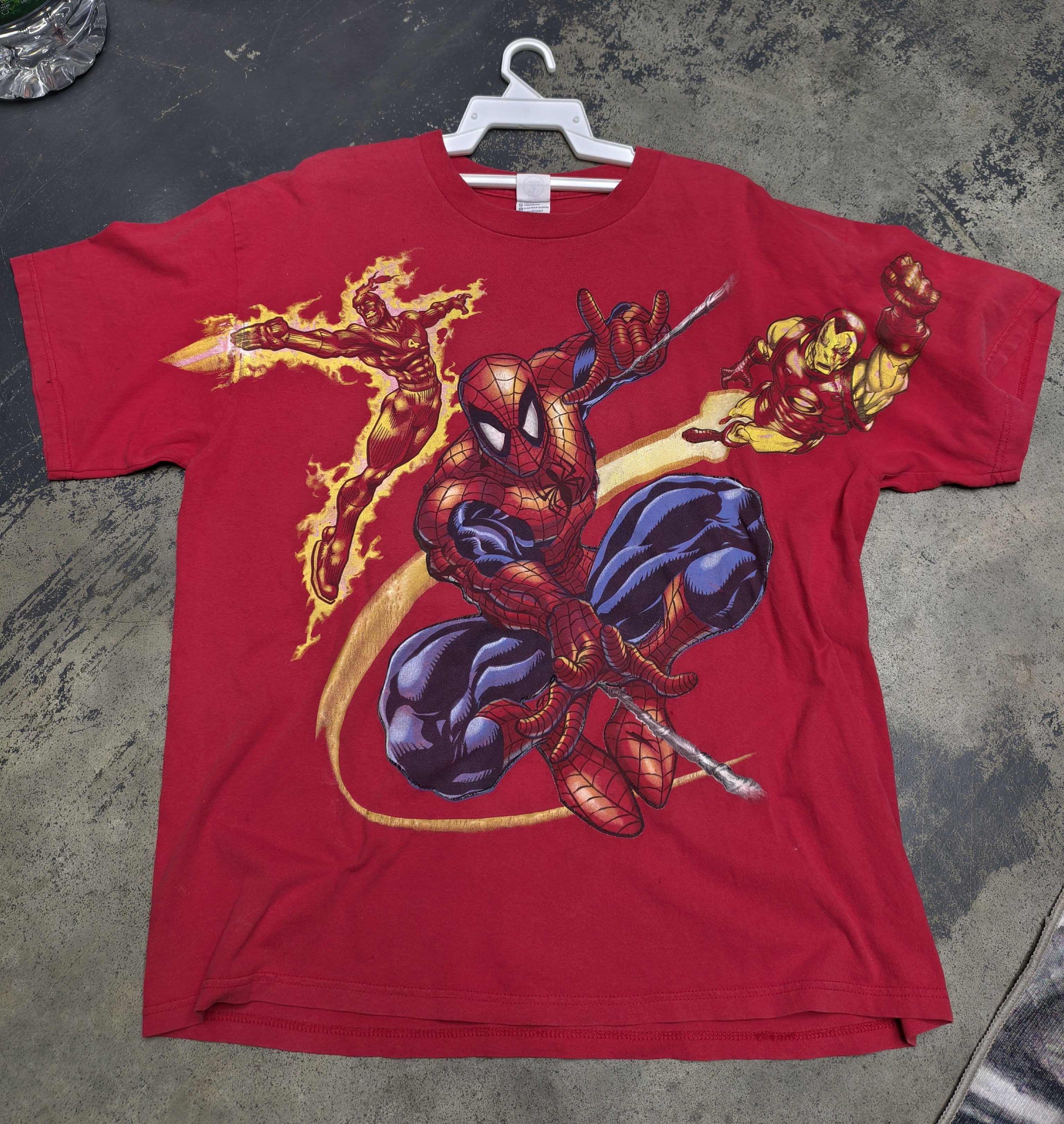 Marvel Comics Vtg Rare Spiderman x Fantastic 4 Size US XL / EU 56 / 4 - 1 Thumbnail