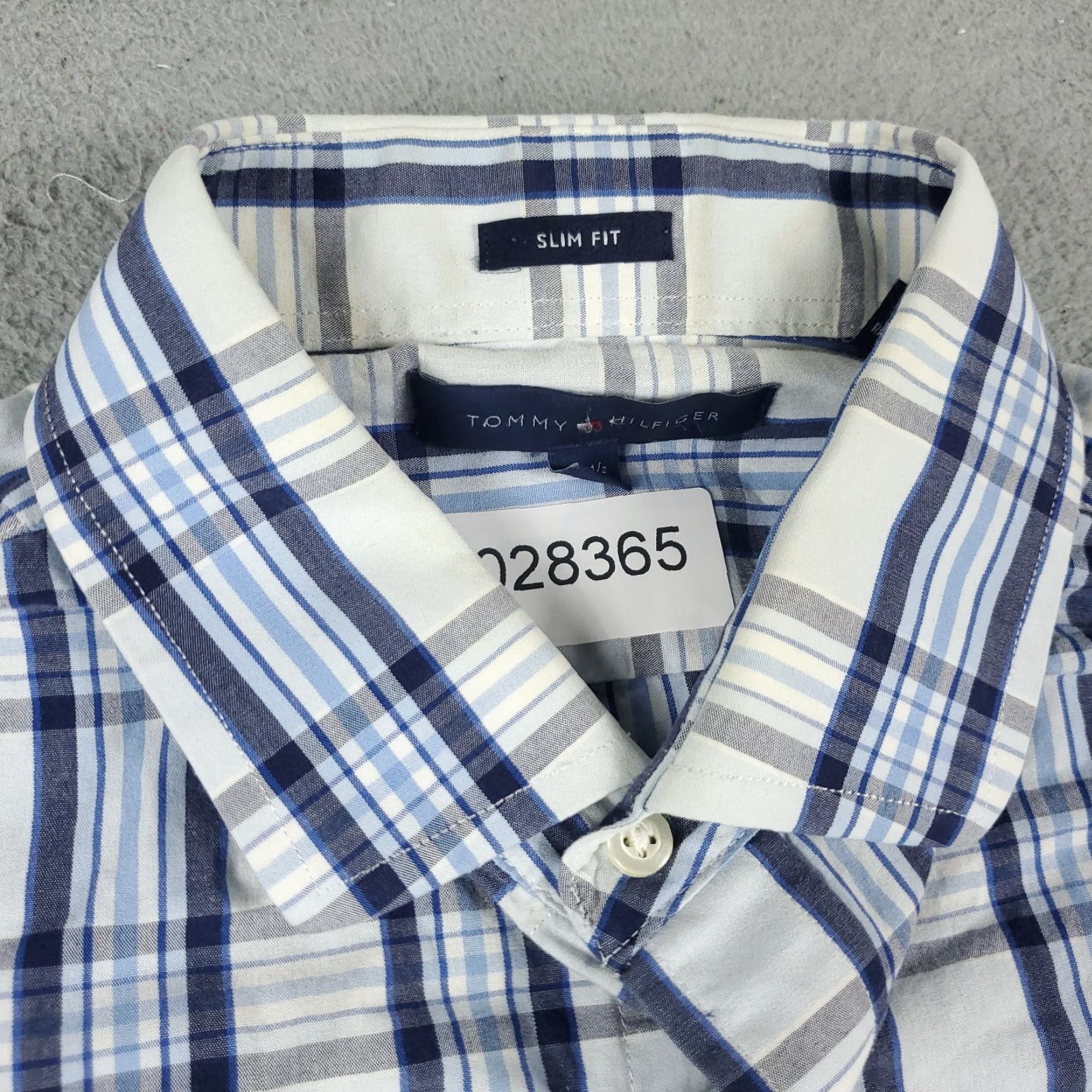 Tommy Hilfiger Tommy Hilfiger Shirt Mens 15.5 Blue Plaid Dress Button Up Long Sleeve Size 40R - 5 Thumbnail