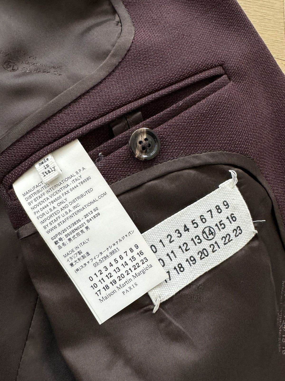 Maison Margiela Burgundy Runway Margiela Blazer Size 38R - 11 Thumbnail