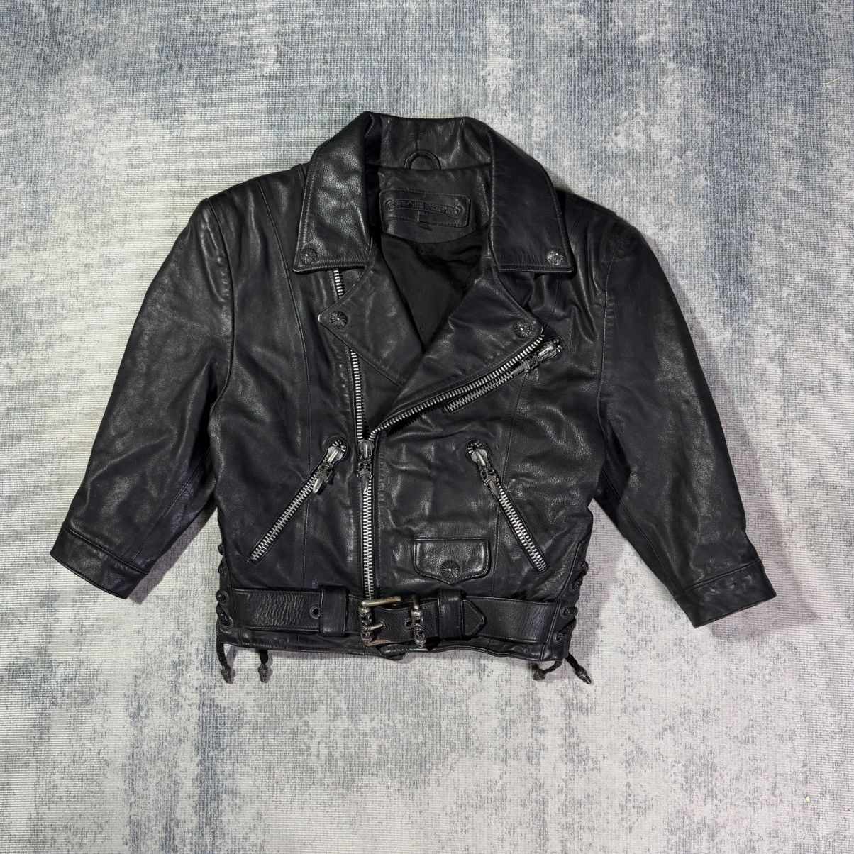 Chrome Hearts Chrome Hearts - Big Cross Belted Leather Biker Jacket Size US S / EU 44-46 / 1 - 3 Thumbnail