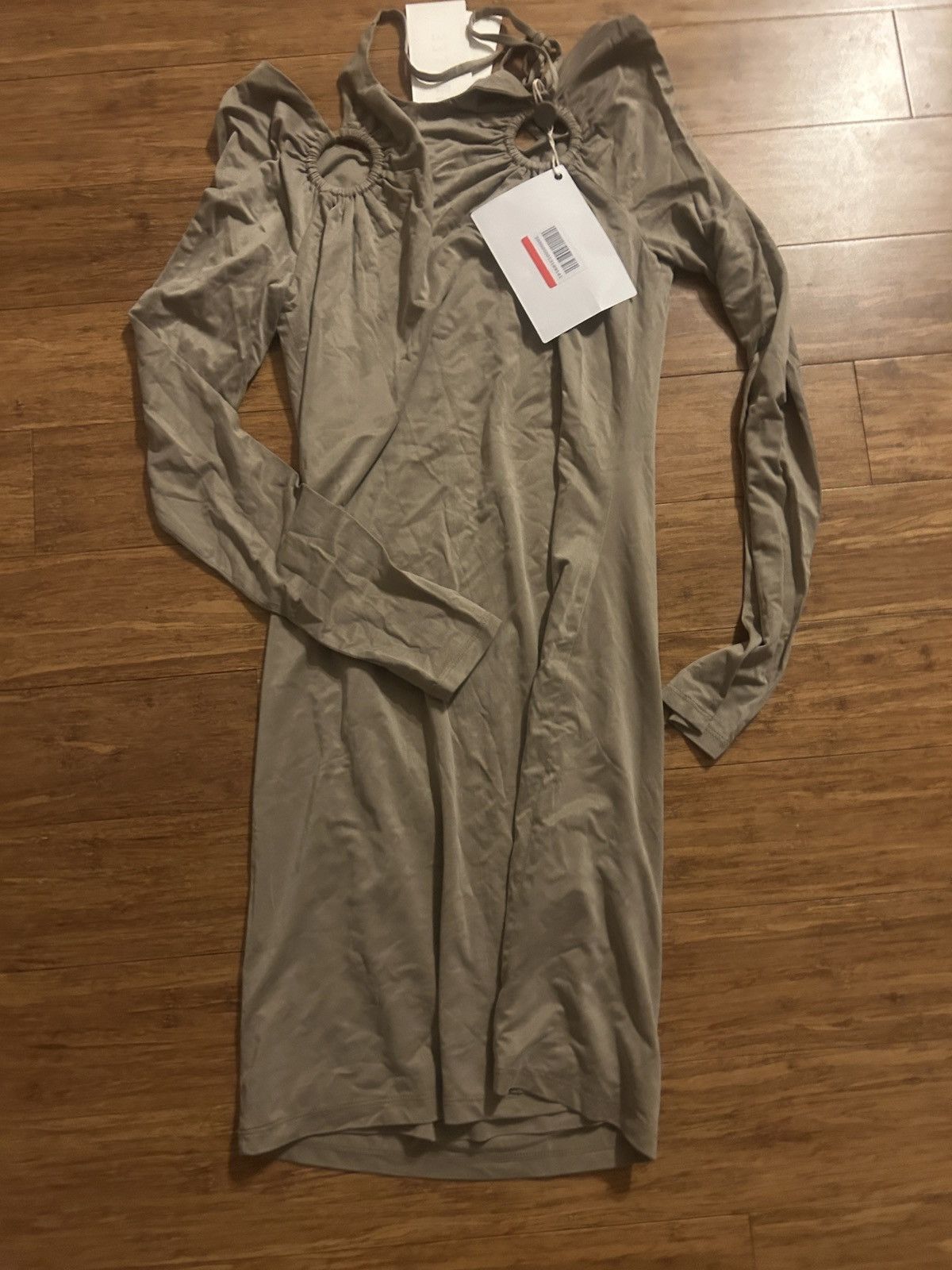 Dion Lee DION LEE Cutout cupro-blend mini dress Mushroom UK 6 Size XS / US 0-2 / IT 36-38 - 5 Thumbnail