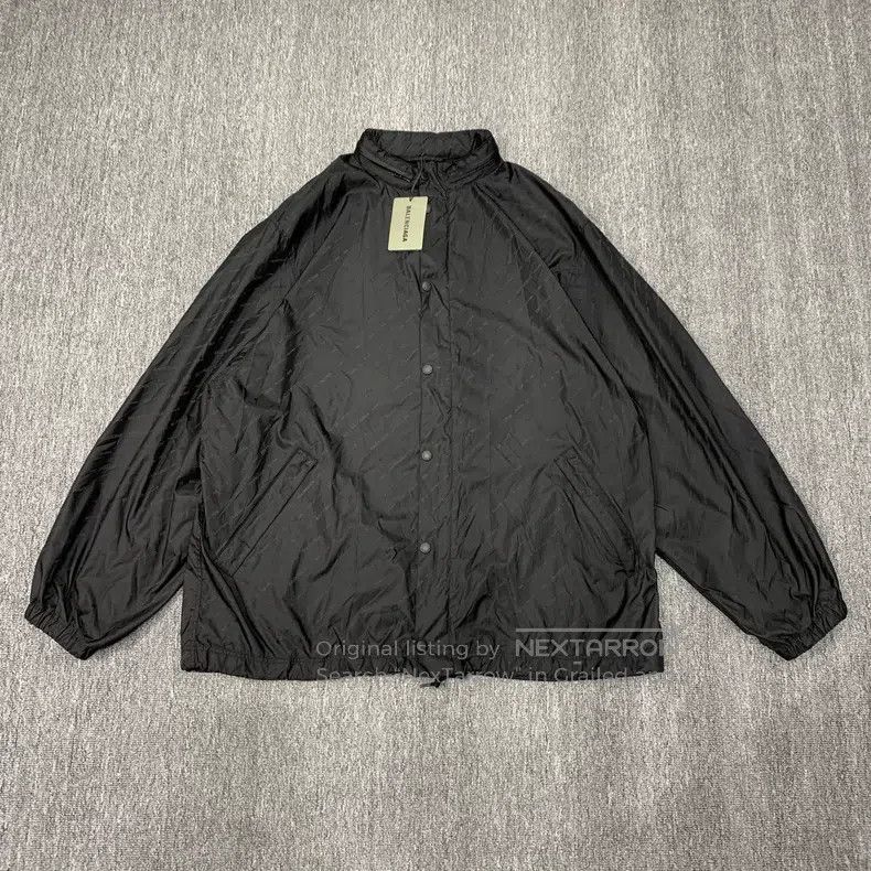 Balenciaga Balenciaga Black Barrage Printed Windbreaker Jacket Size US XS / EU 42 / 0 - 1 Thumbnail