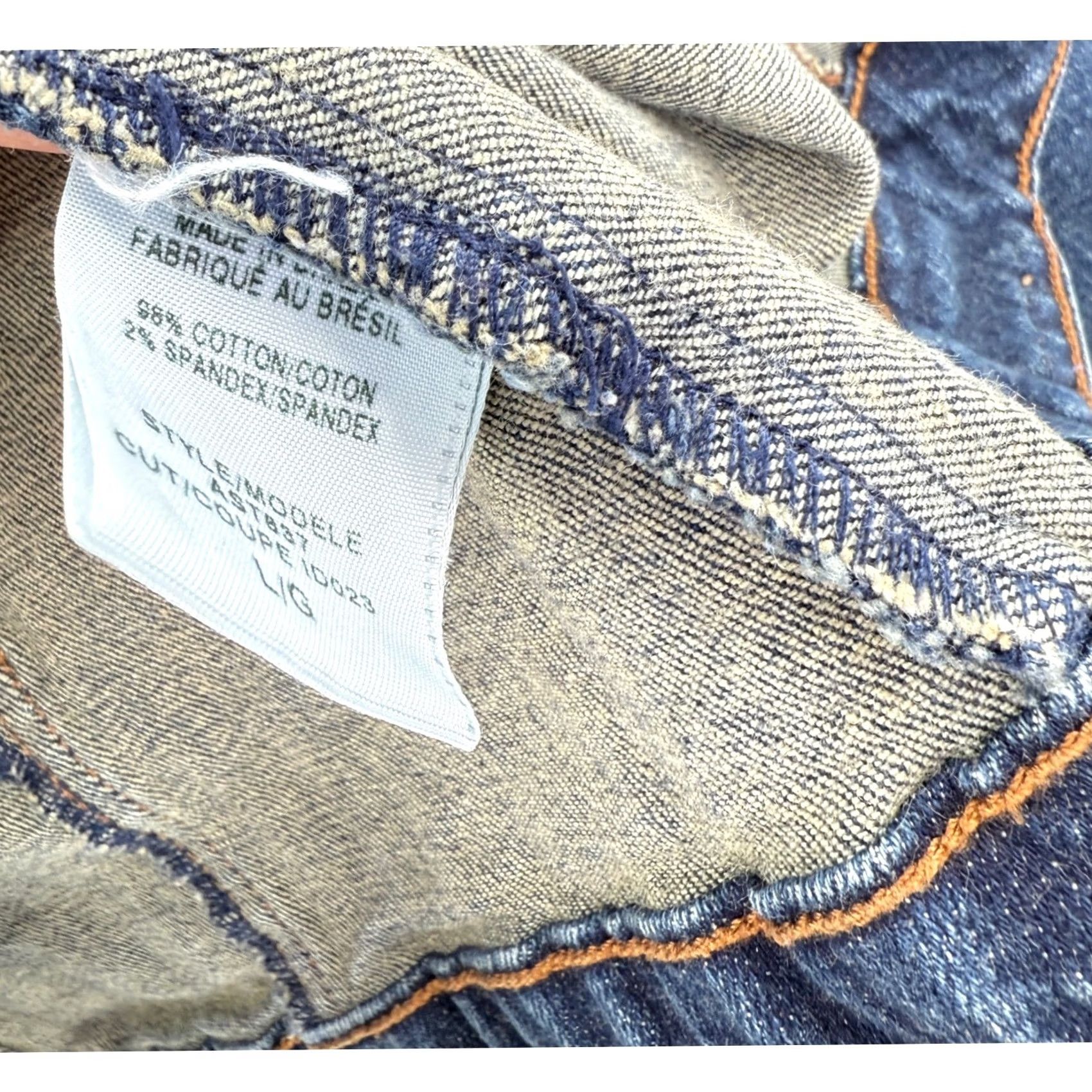 Guess VINTAGE Guess Womens Denim Jacket Blue Embellished Pockets Button Front L Cotton Spandex Size L / US 10 / IT 46 - 7 Thumbnail