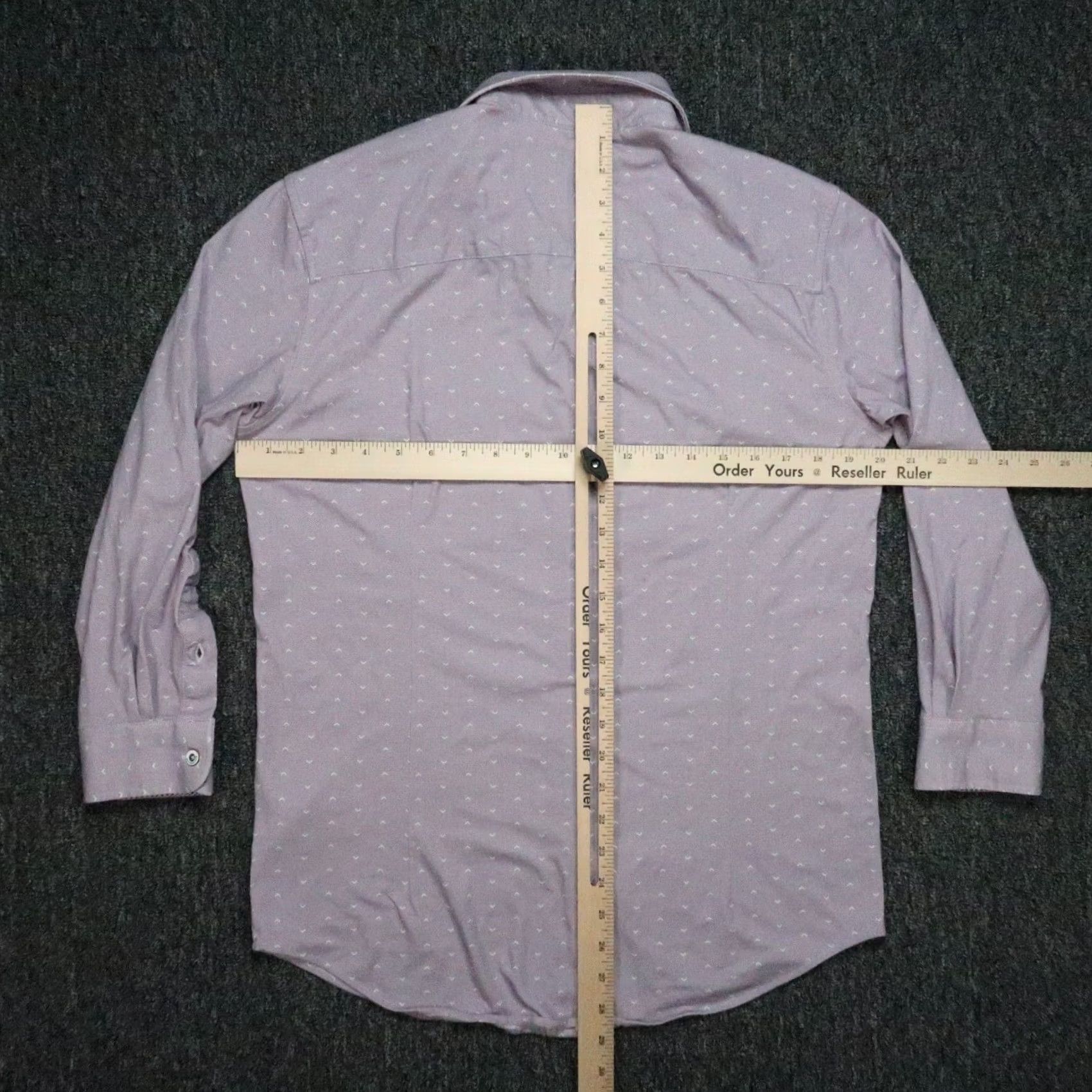 Vintage Buttercloth Shirt Mens Medium Purple Slim Fit Icy Cotton Long Sleeve Chevron Size US M / EU 48-50 / 2 - 5 Thumbnail