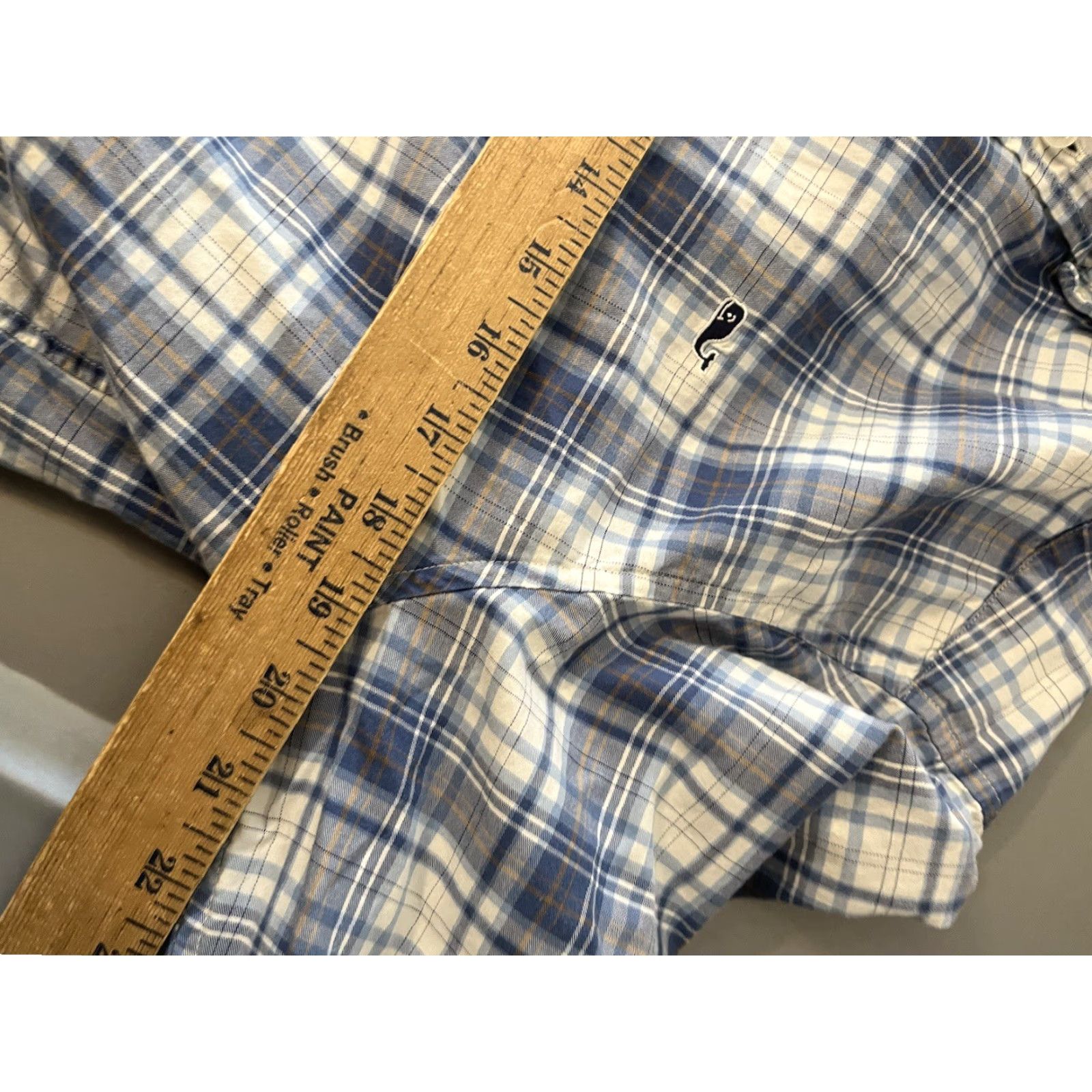 Vineyard Vines Vineyard Vines Shirt Mens M Plaid Check Classic Fit Whale Blue white Preppy Shirt Size US M / EU 48-50 / 2 - 5 Thumbnail