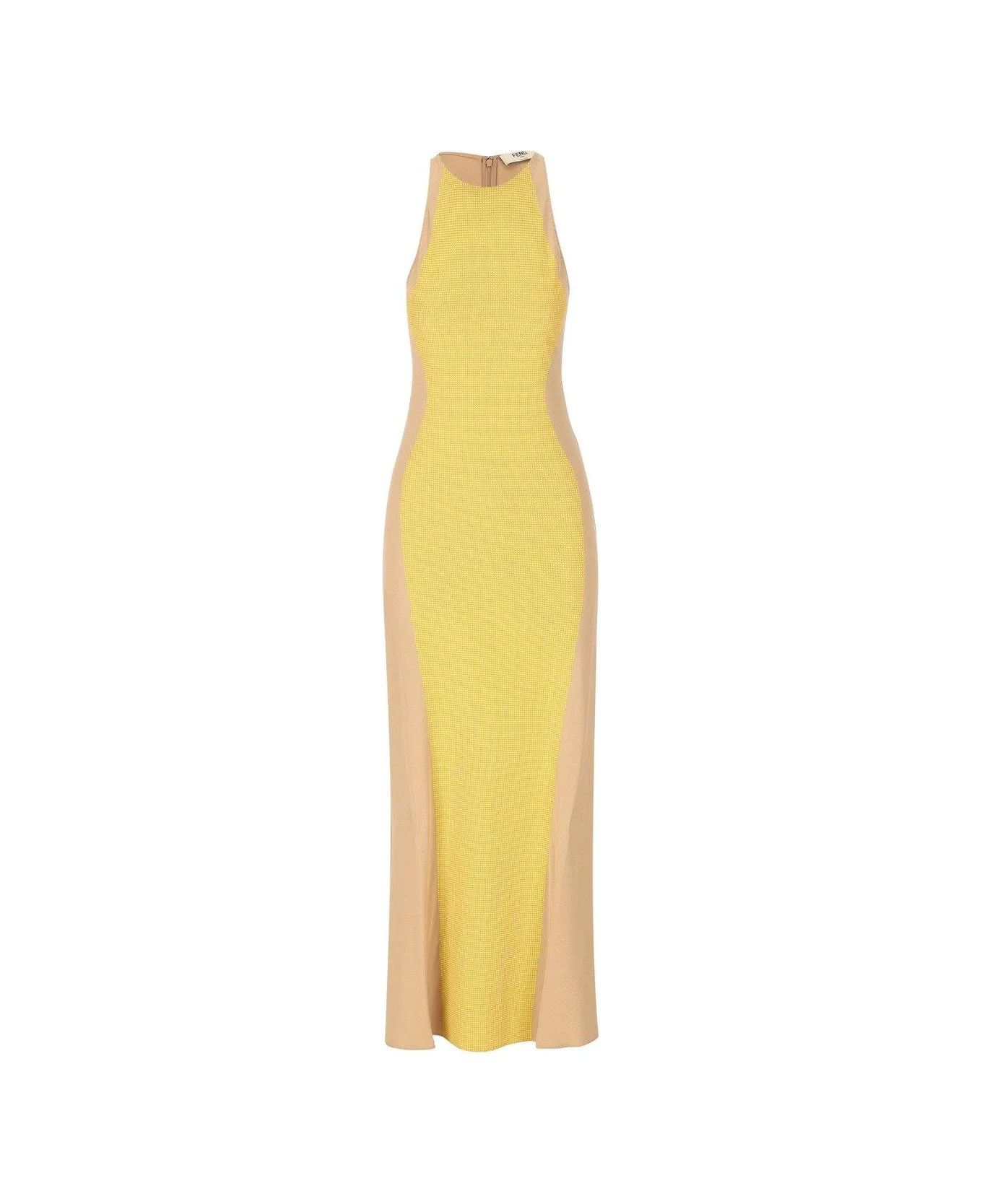 Fendi o1s1wg110326 Dress in Yellow/Beige Size XL / US 12-14 / IT 48-50 - 1 Thumbnail