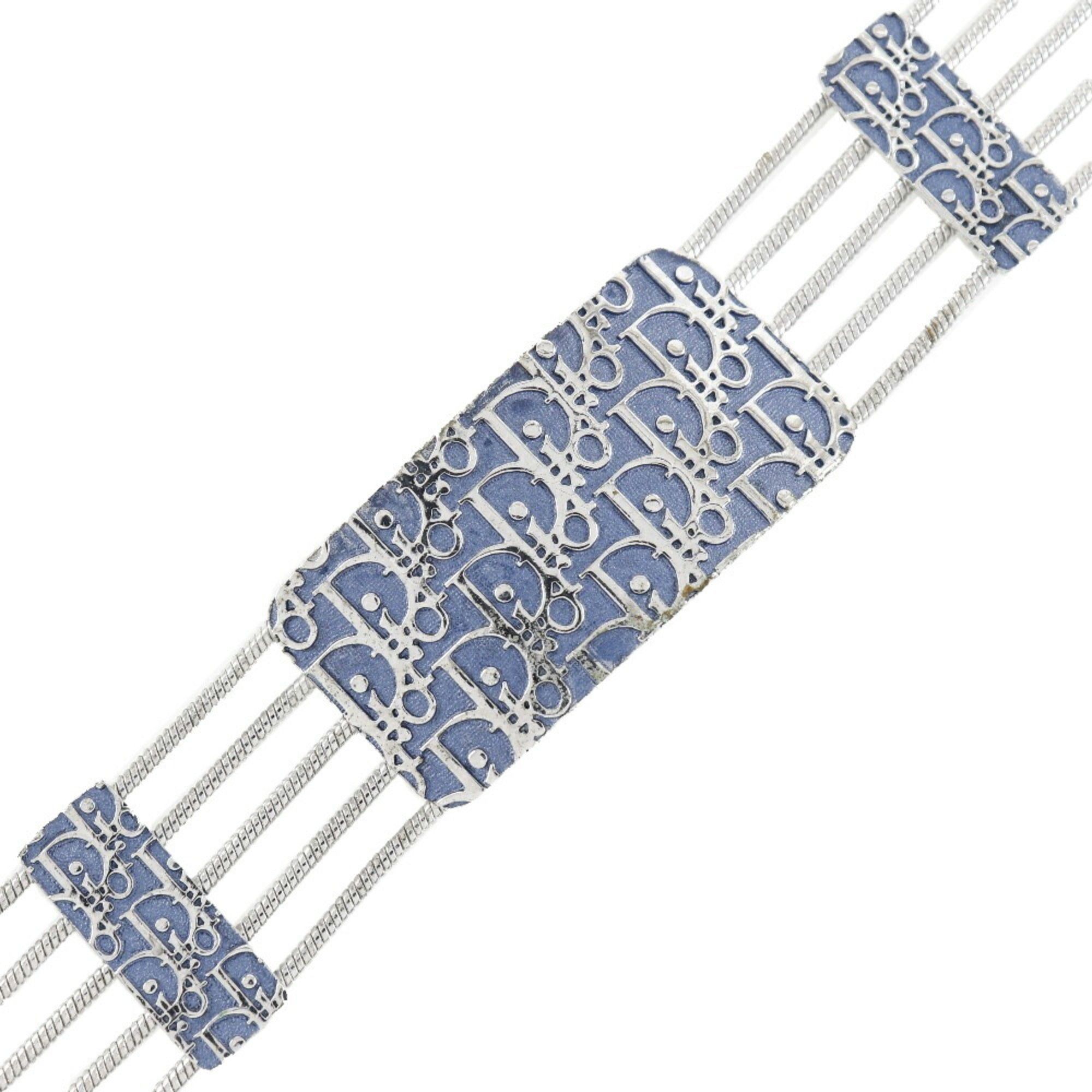 image of Christian Dior Dior Trotter Choker 5 Rows Metal Silver Women's in Black