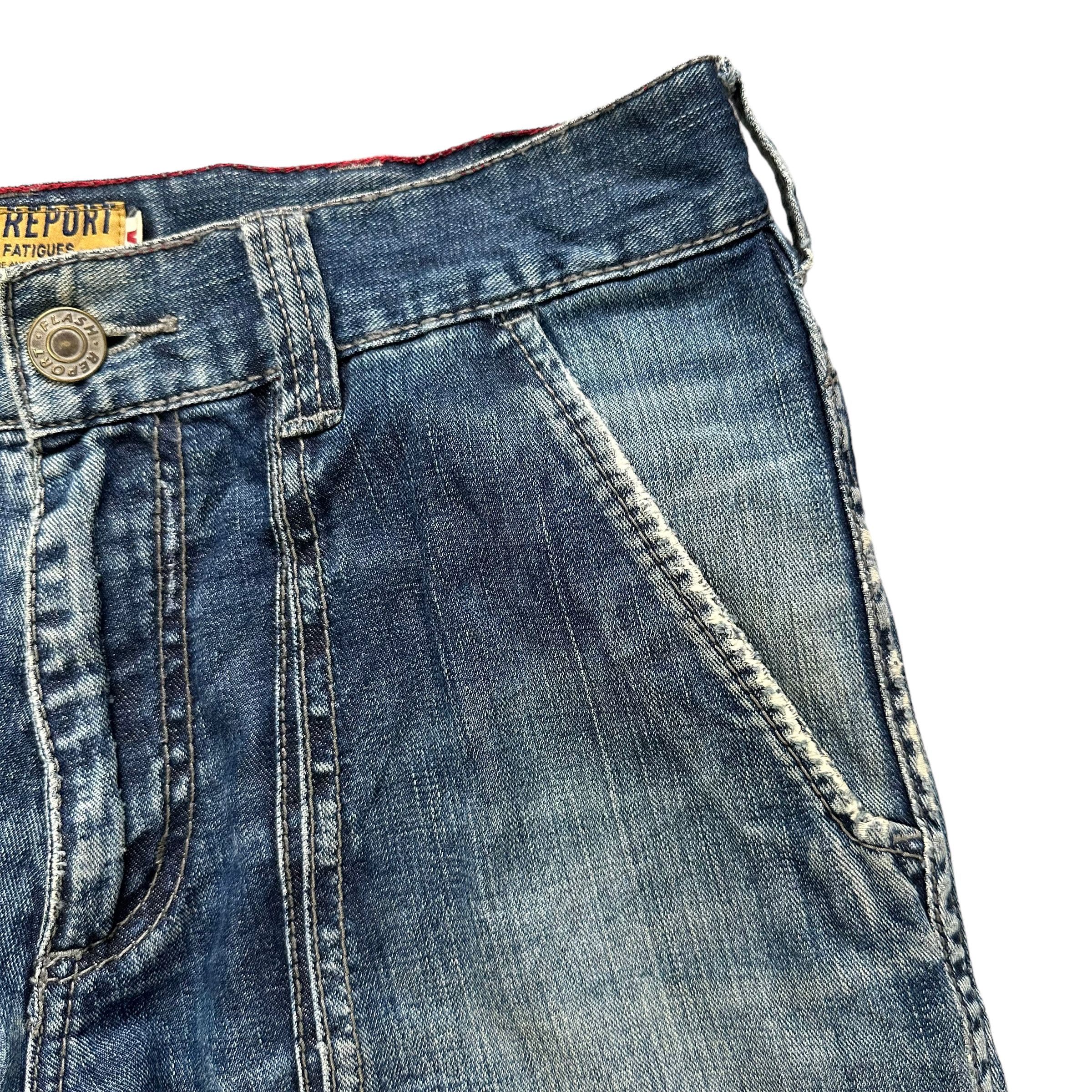 Japanese Brand FLASH REPORT VINTAGE FATIGUES DENIM PANTS #8503-012 Size US 31 - 4 Thumbnail