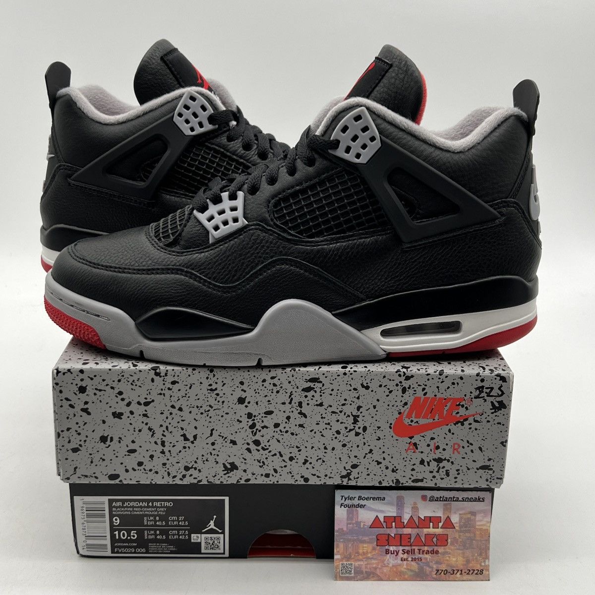 Jordan Brand Air Jordan 4 bred reimagined Size US 9 / EU 42 - 1 Thumbnail