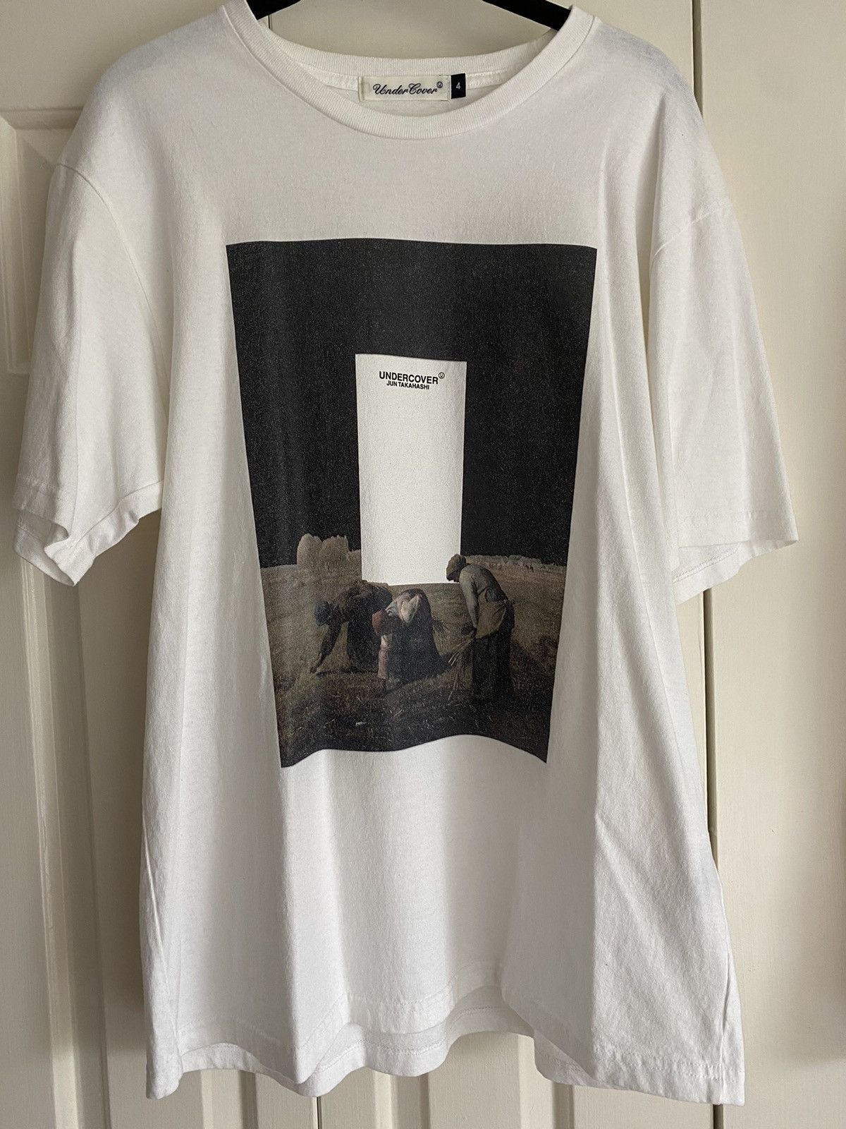 image of Undercover Aw18 Order Disorder Farmer Tee Monolith in White, Men's (Size XL)