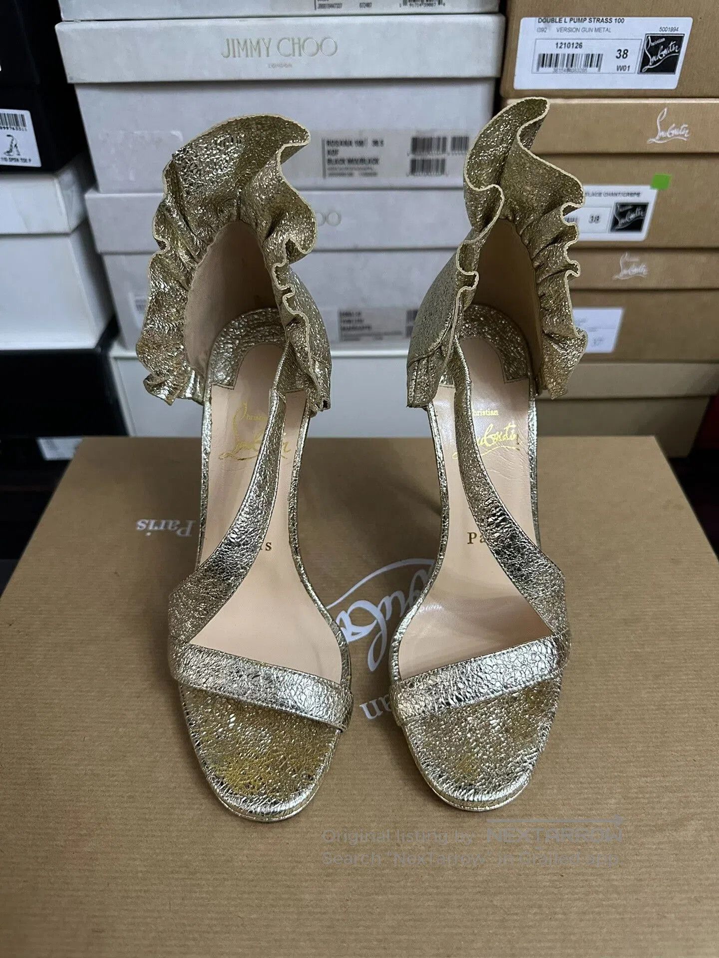 Christian Louboutin Christian Louboutin Gold High Heels. Size US 5.5 / IT 35.5 - 1 Thumbnail