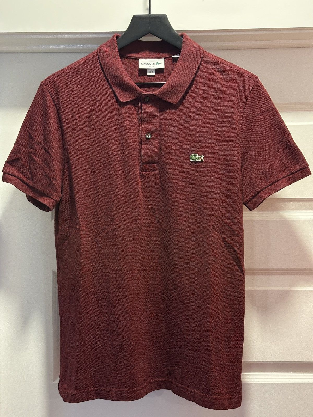 Lacoste Lacoste Slim Fit Polo Bordeaux Marl Medium Size US M / EU 48-50 / 2 - 1 Thumbnail