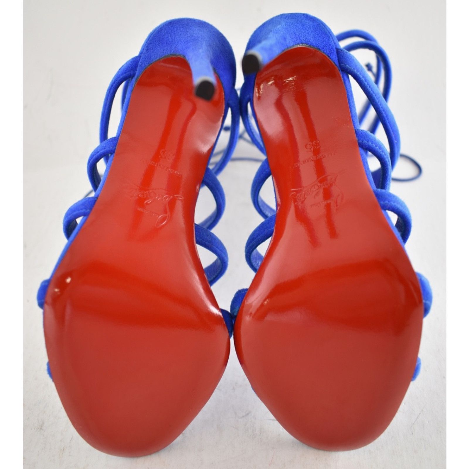 Christian Louboutin Christian Louboutin Amazoulo 100 Electric Lace Up Sandal 35 Size US 5 / IT 35 - 15 Thumbnail