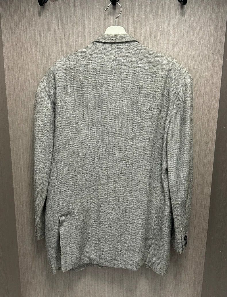Yohji Yamamoto Yohji Yamamoto size m 94aw tweed fishbone four-button blaz Size 38R - 2 Thumbnail